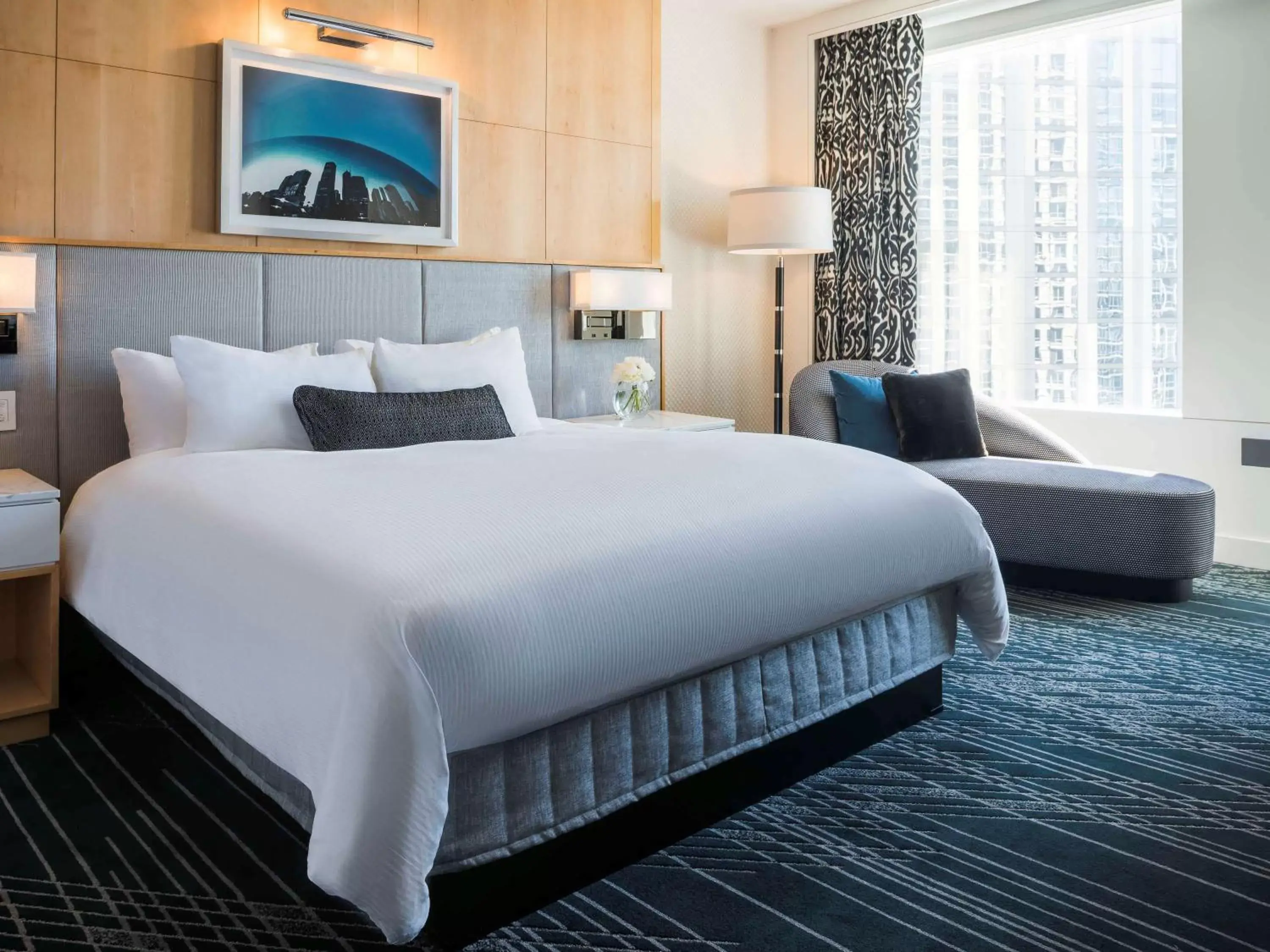 Photo of the whole room, Bed in Sofitel Chicago Magnificent Mile