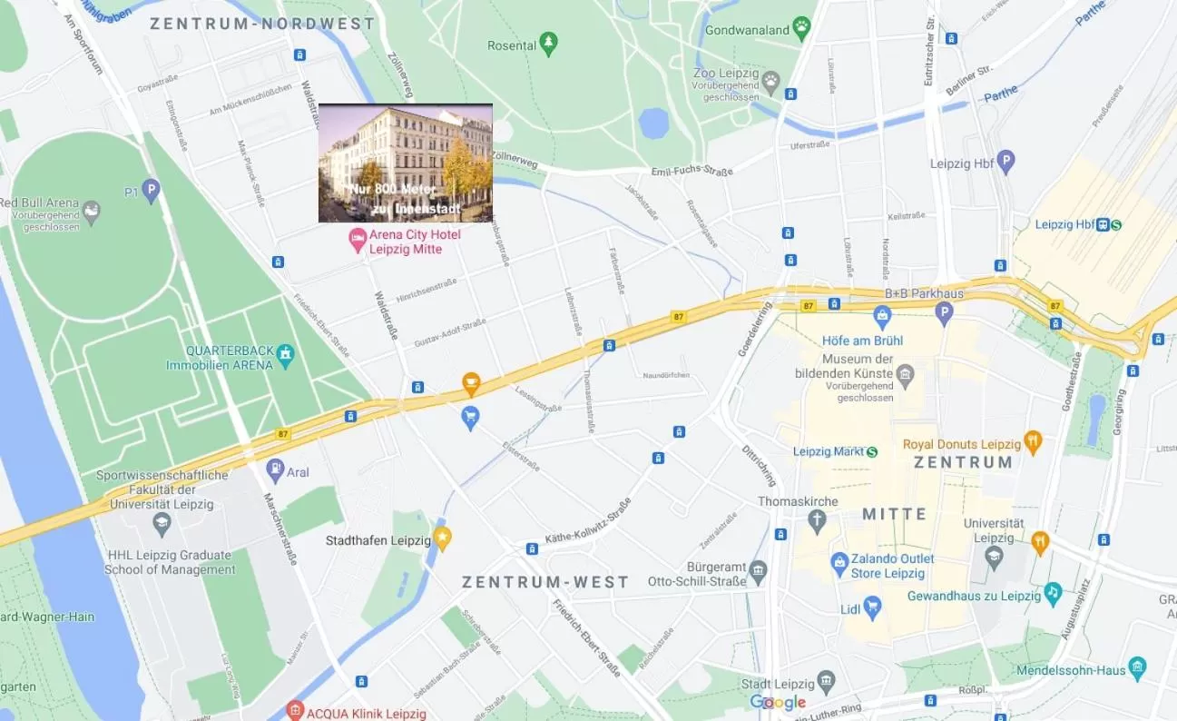 Bird's eye view in Hotel Arena City