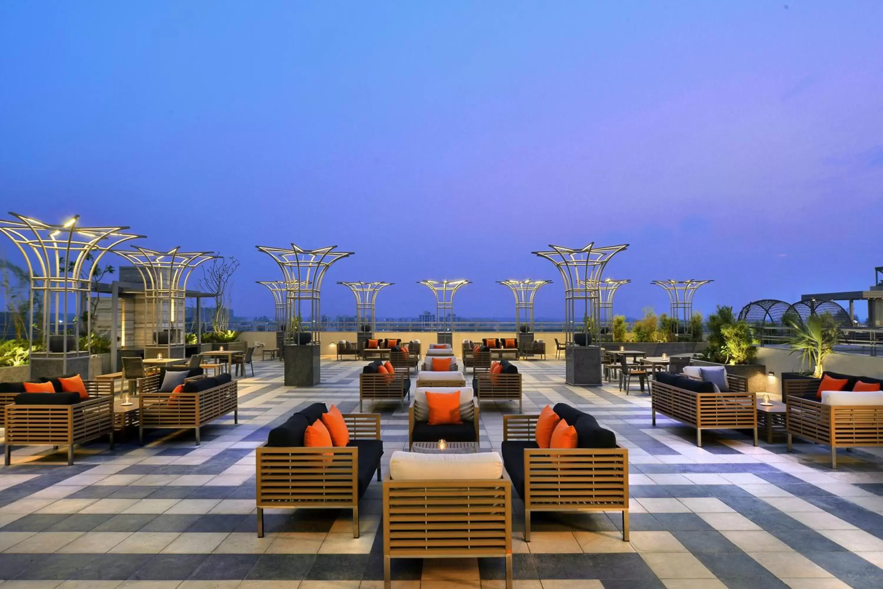 Balcony/Terrace, Restaurant/Places to Eat in Radisson Chandigarh Zirakpur