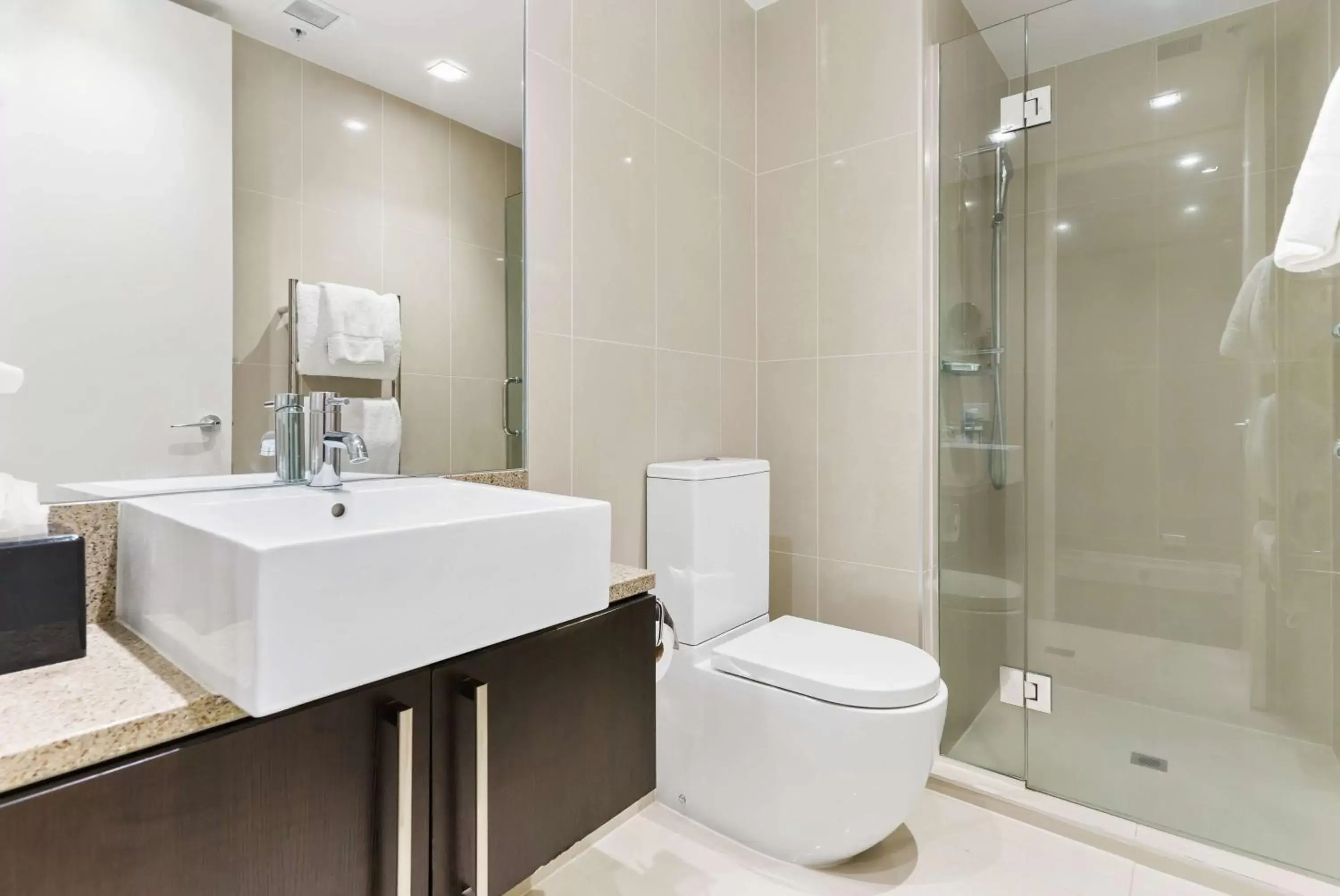 Shower, Bathroom in Hilton Lake Taupo