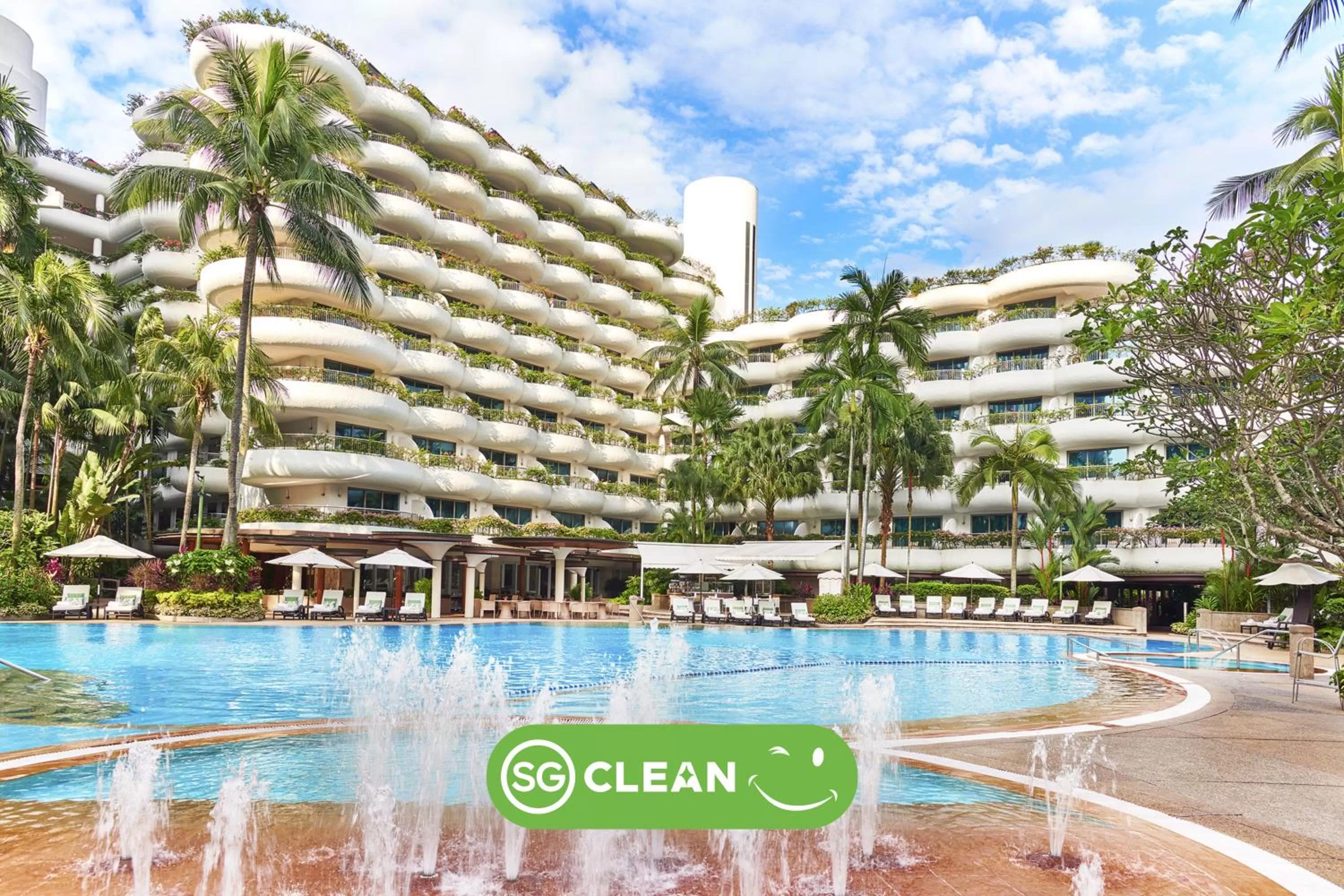 Pool view in Shangri-La Singapore