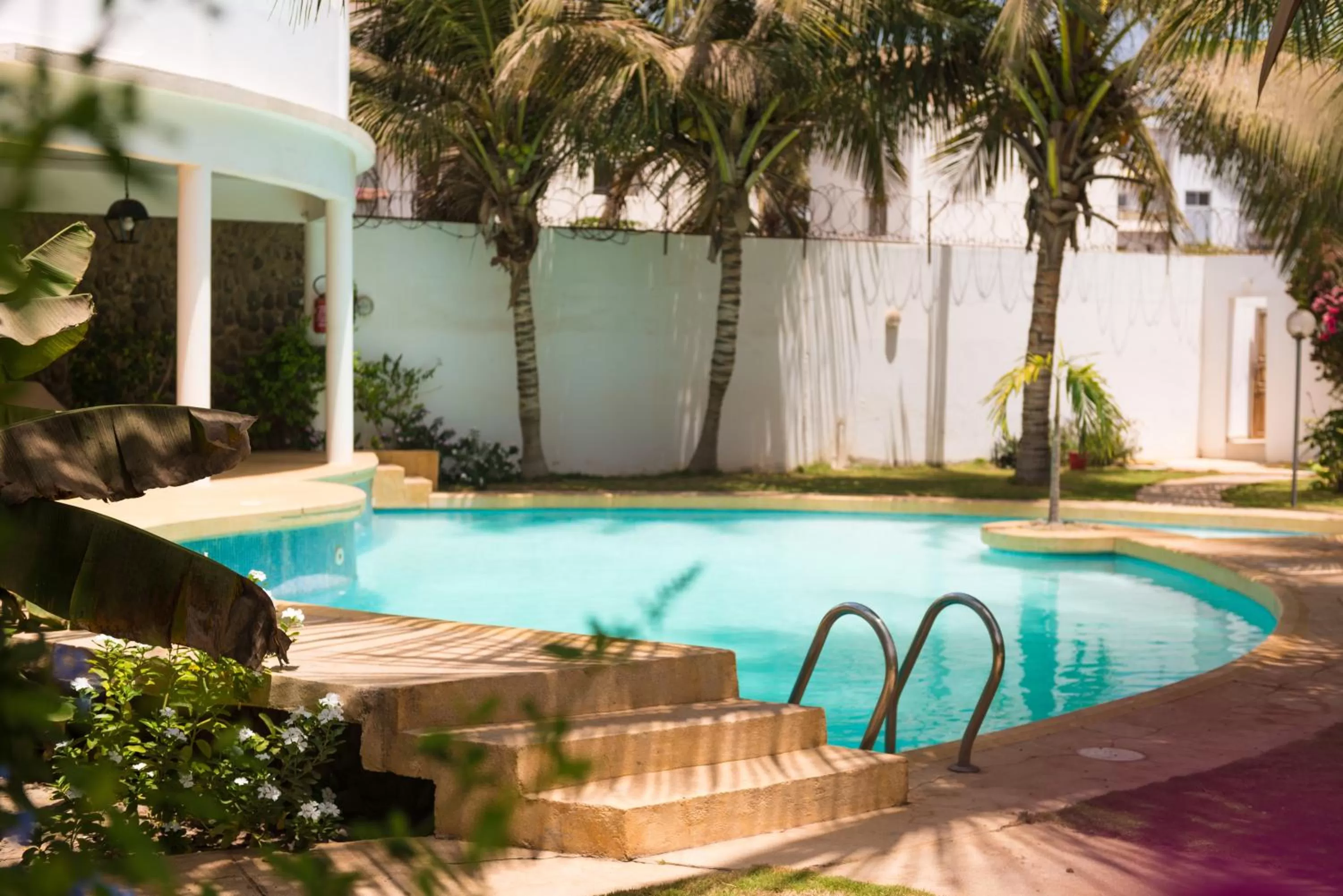 Pool view in La Résidence