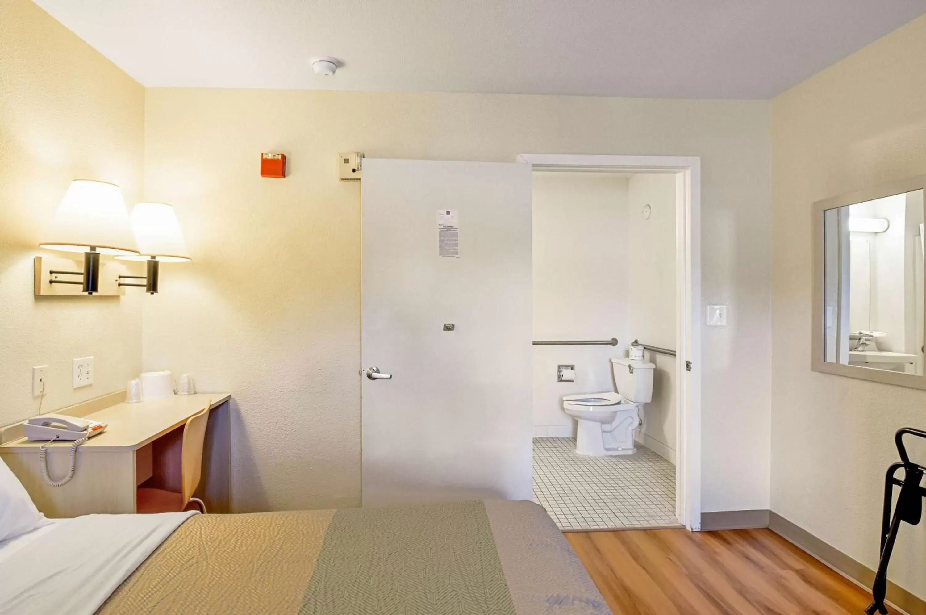 Toilet, Bed in Motel 6-South Lake Tahoe, CA