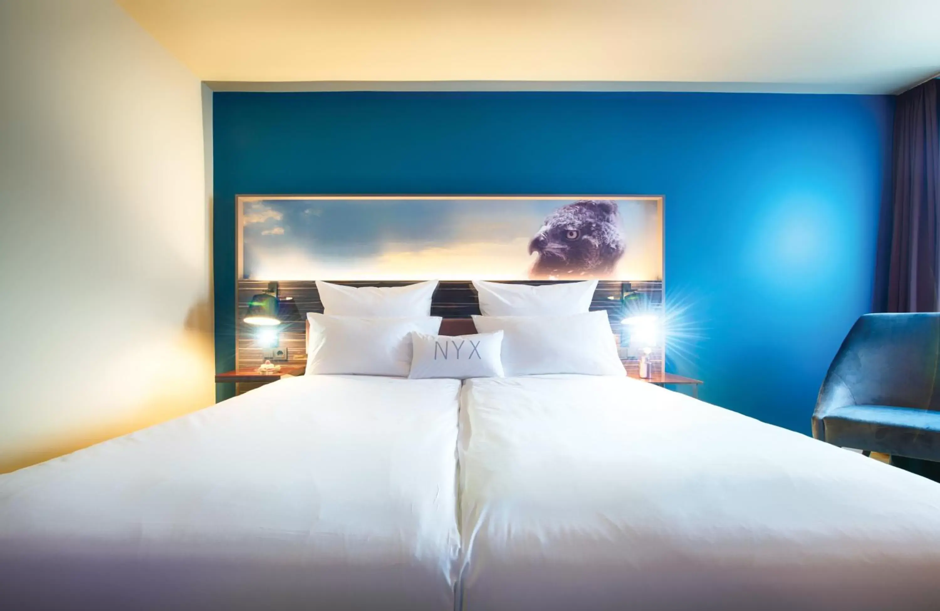 Photo of the whole room, Bed in NYX Hotel Mannheim by Leonardo Hotels