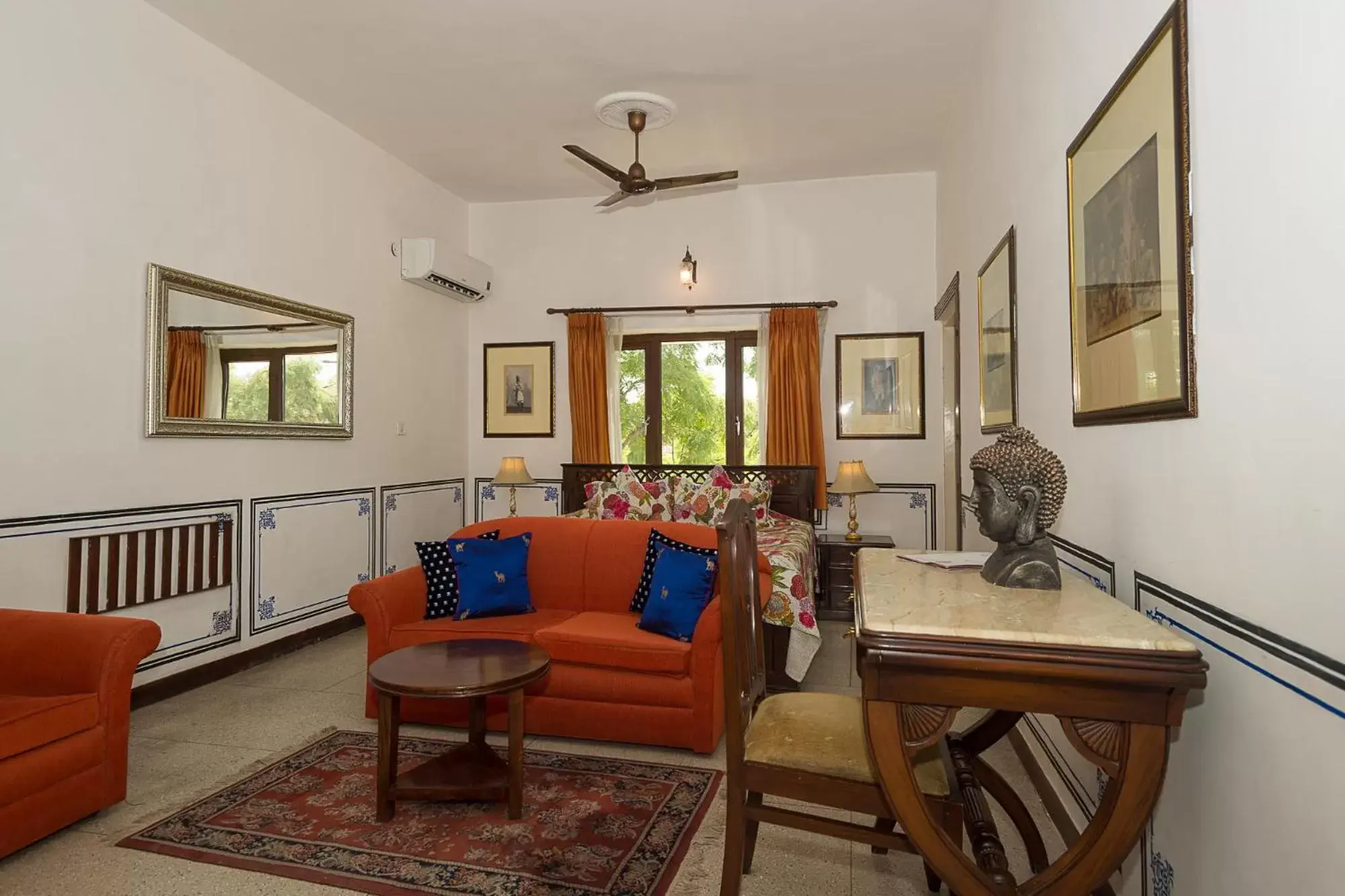 Bedroom, Seating Area in Dera Rawatsar - Heritage Hotel