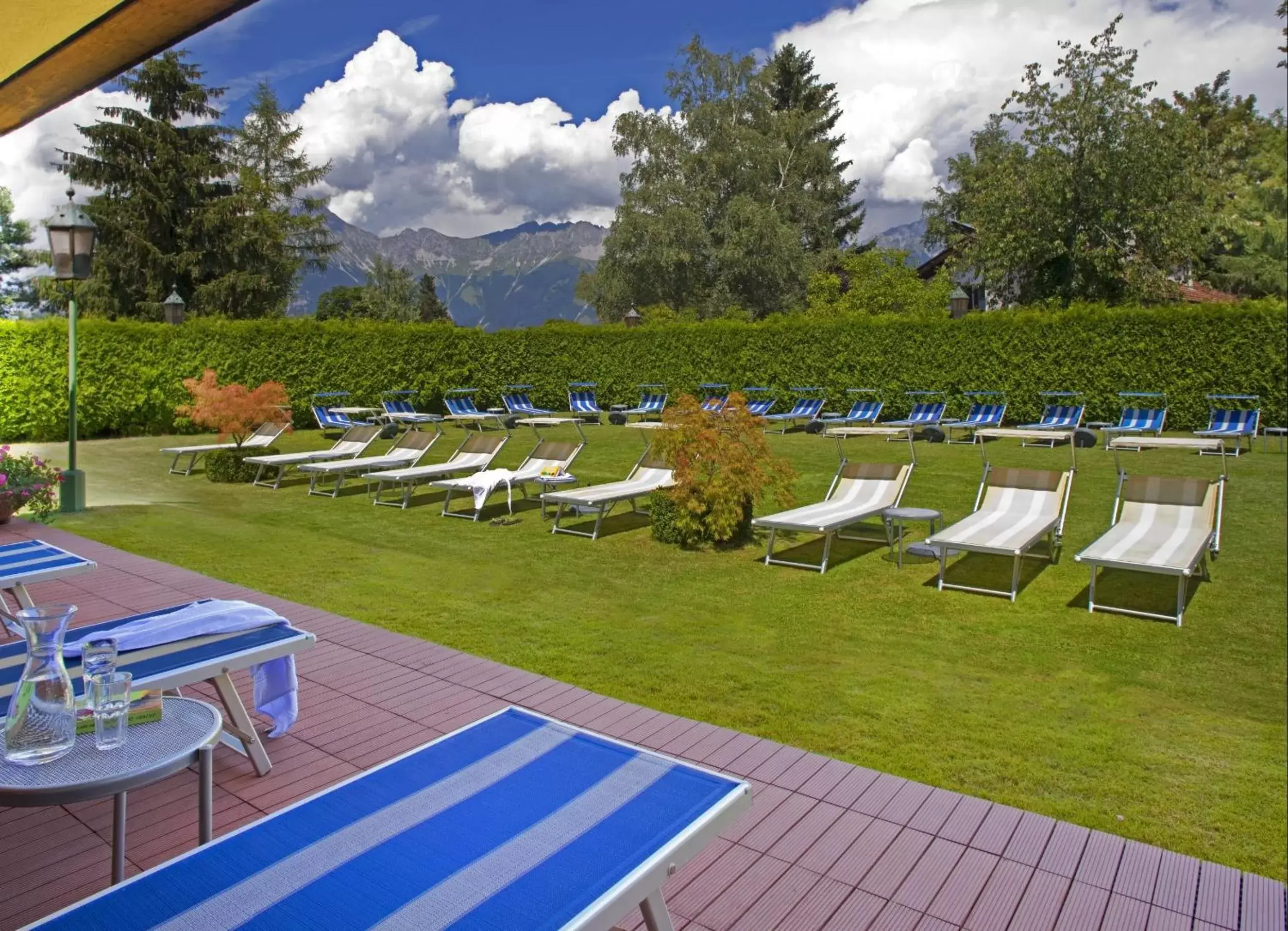 Garden, Swimming Pool in Sporthotel Igls