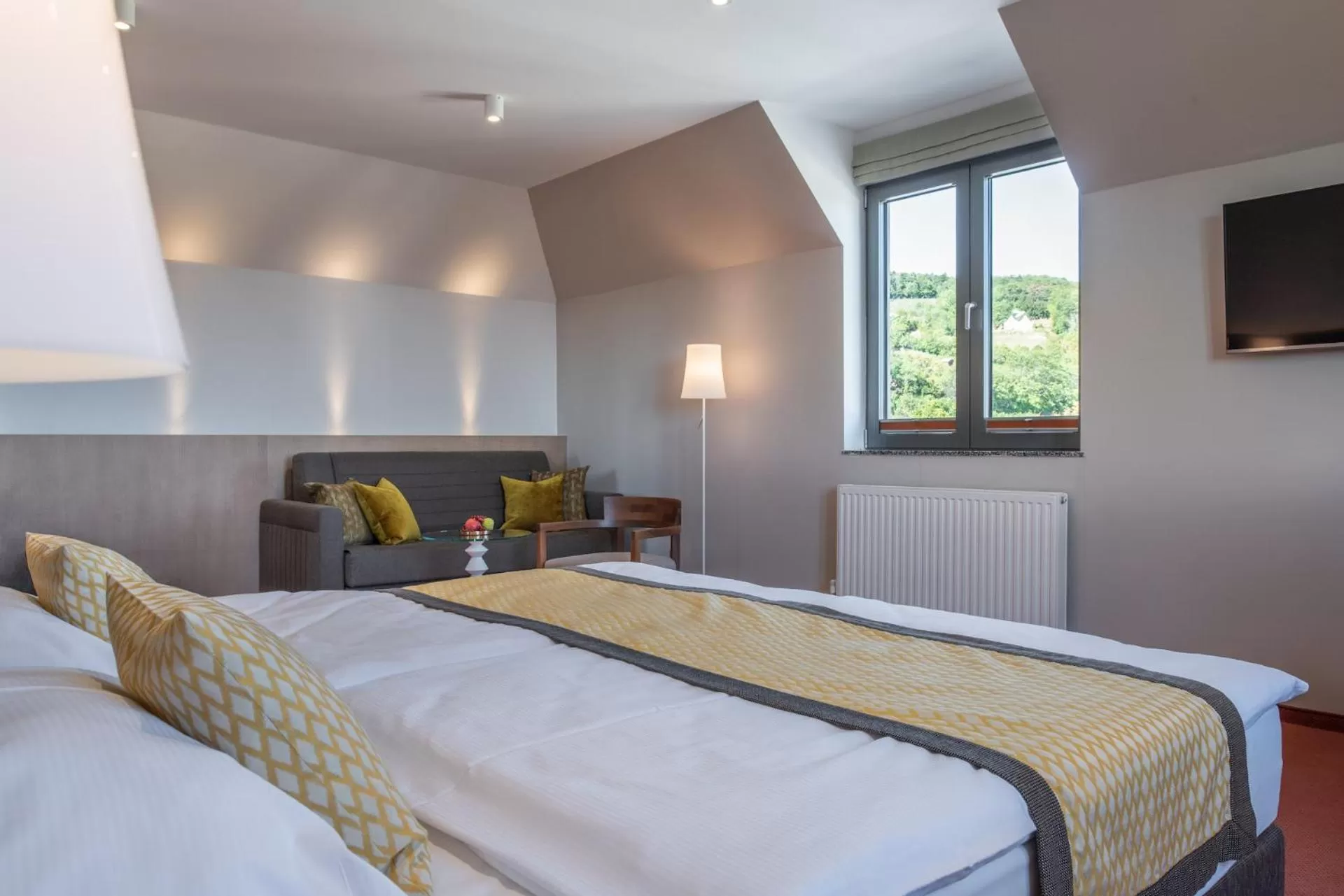 Bed in Hotel Turmhof