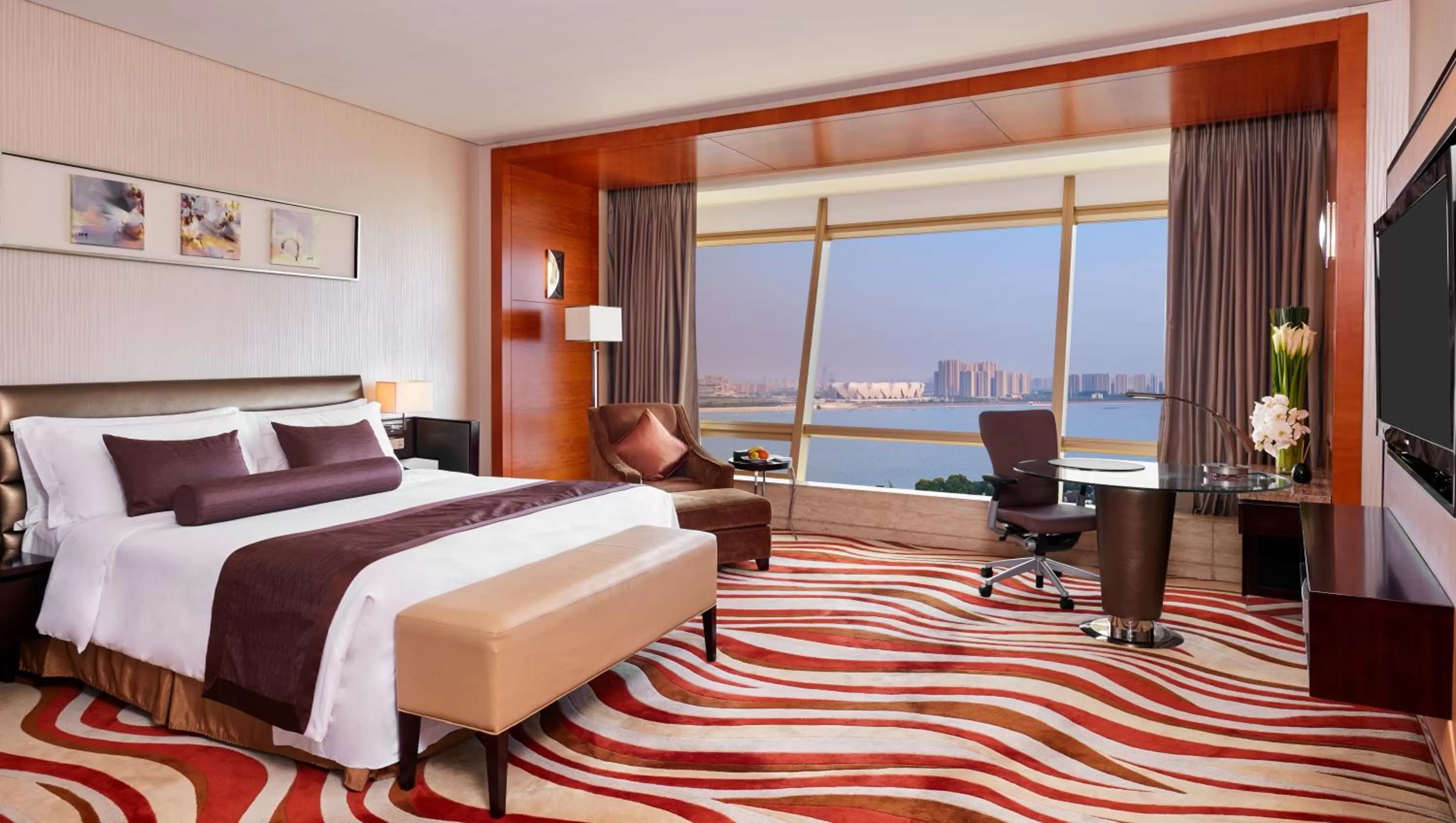 Photo of the whole room, Bed in InterContinental Hangzhou ICC by IHG