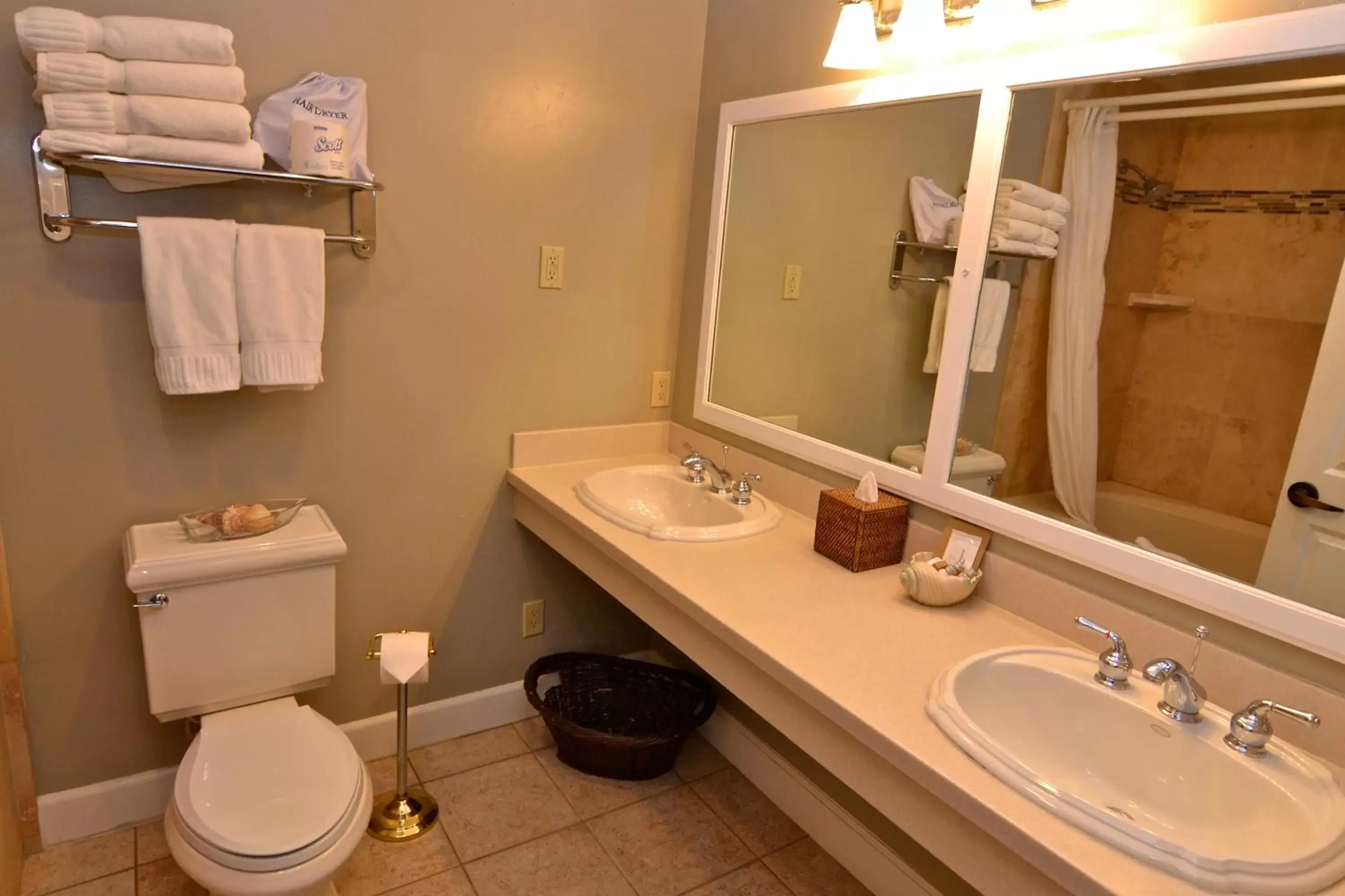 Bathroom in On the Beach Bed and Breakfast