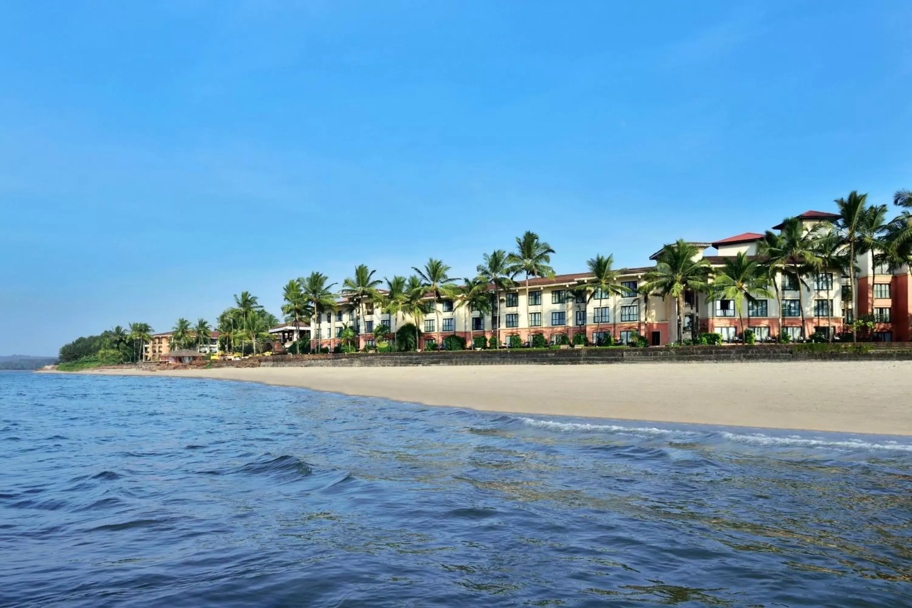 Property building, Beach in Goa Marriott Resort & Spa
