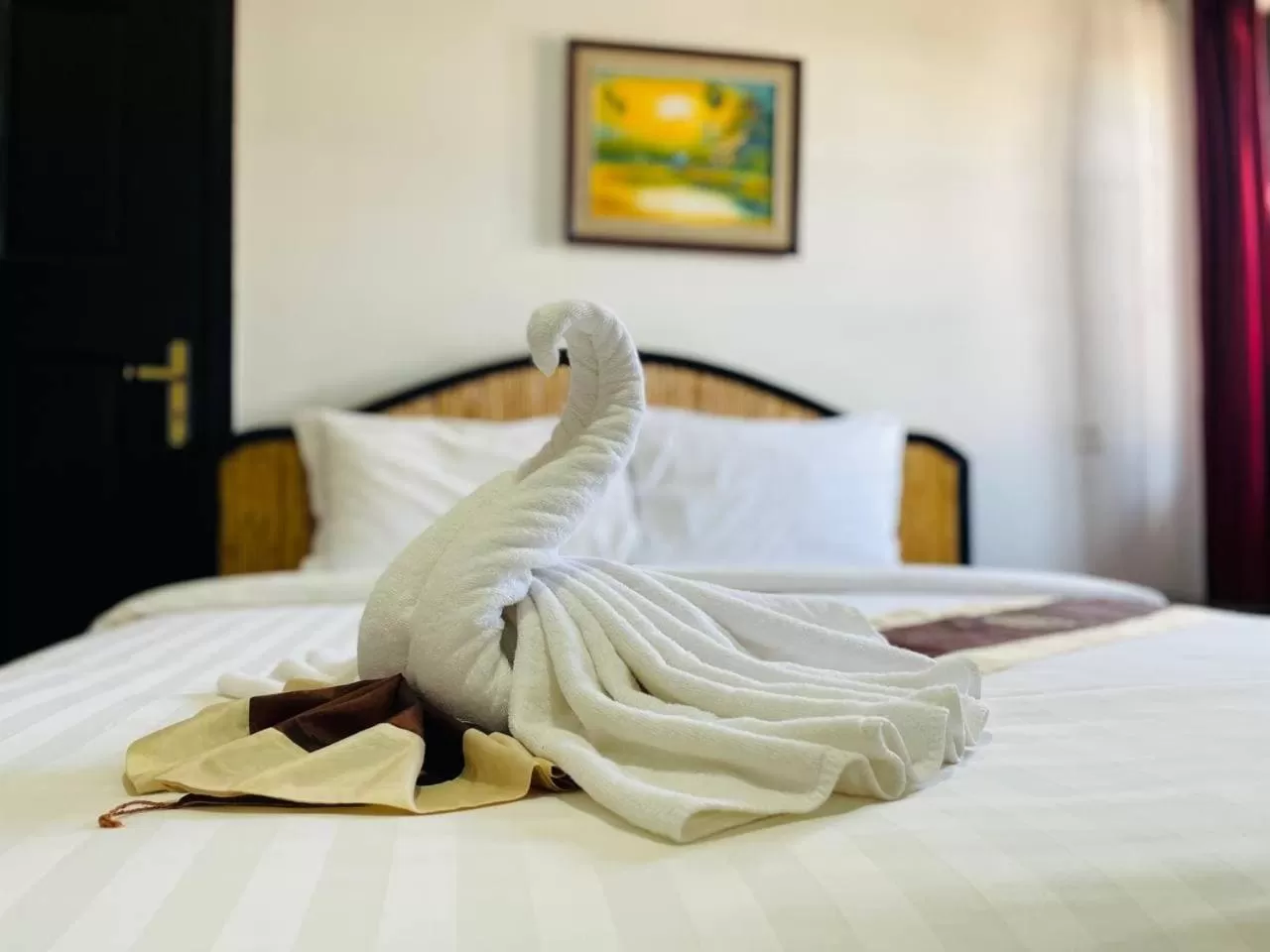 Decorative detail, Bed in Angkor Tiger Resort