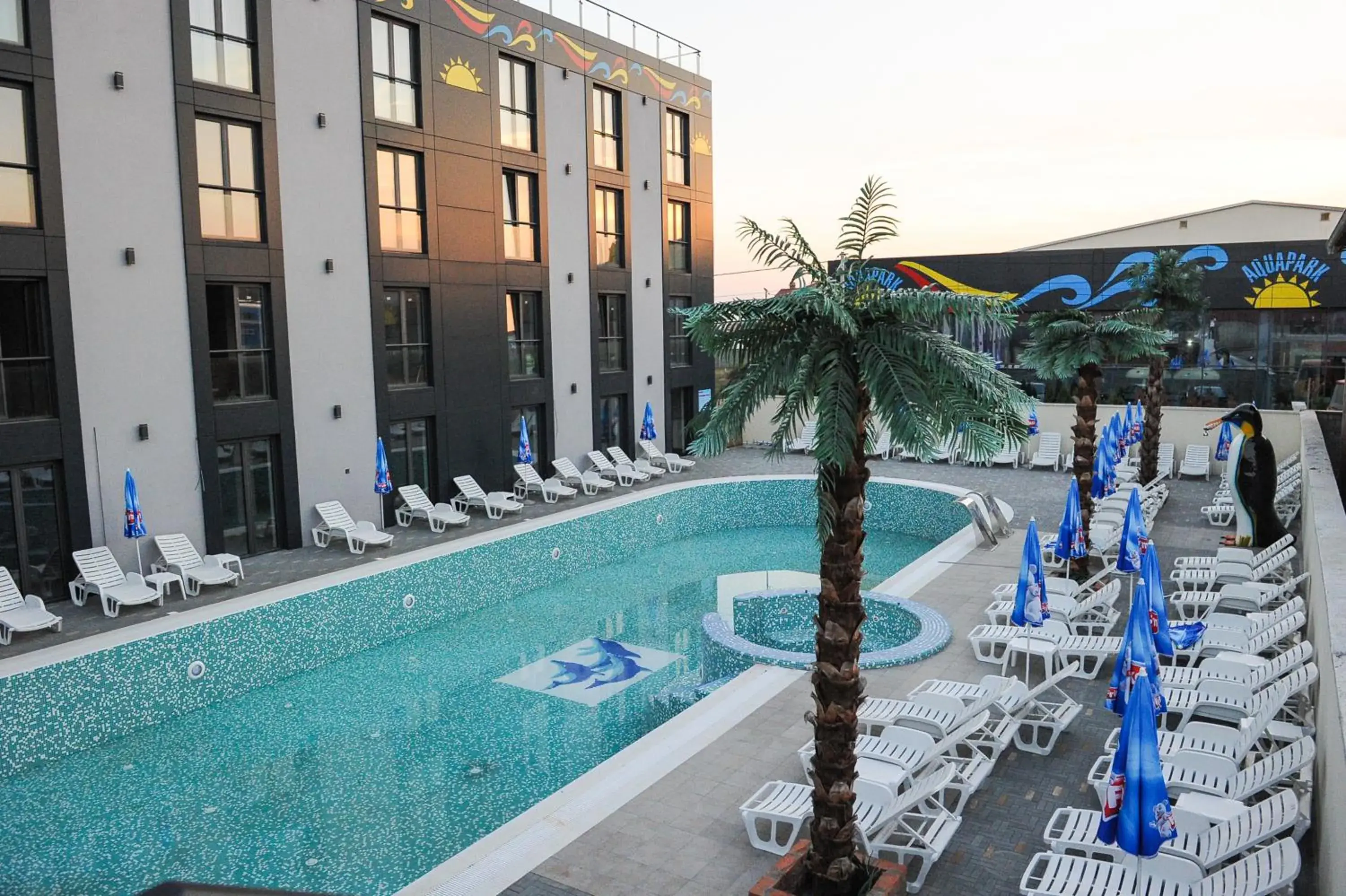 Garden view, Swimming Pool in Garni Hotel Hollywoodland Wellness & Aquapark