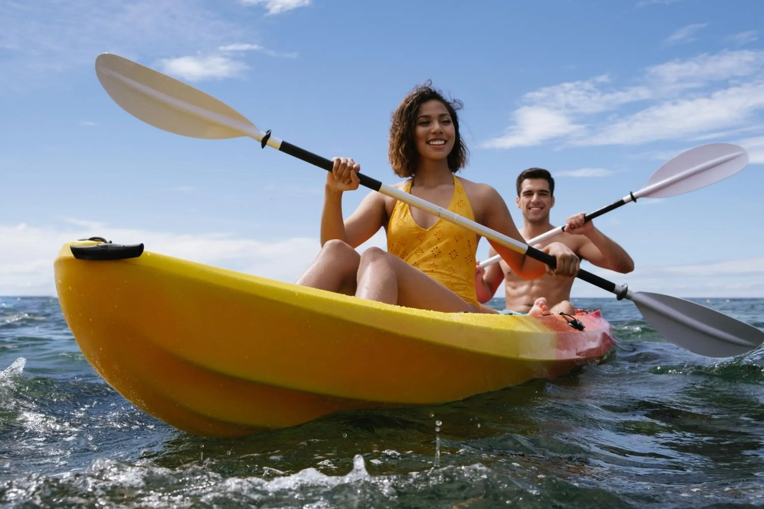 Canoeing in BE Grand Resort, Bohol