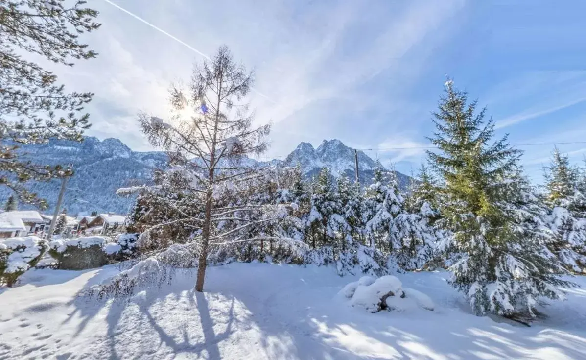 Mountain view, Winter in Hotel Quellenhof