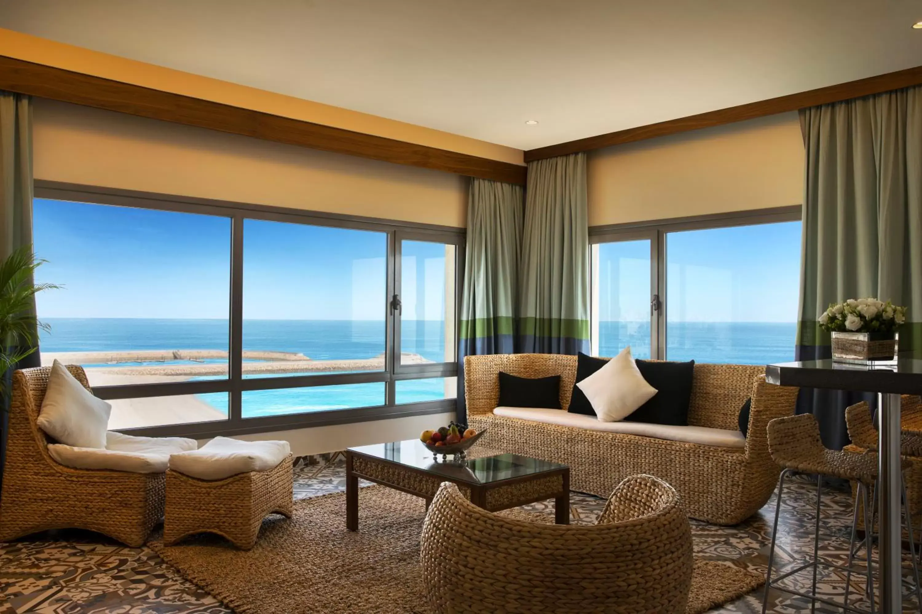 Living room, Sea View in The Palms Beach Hotel & Spa