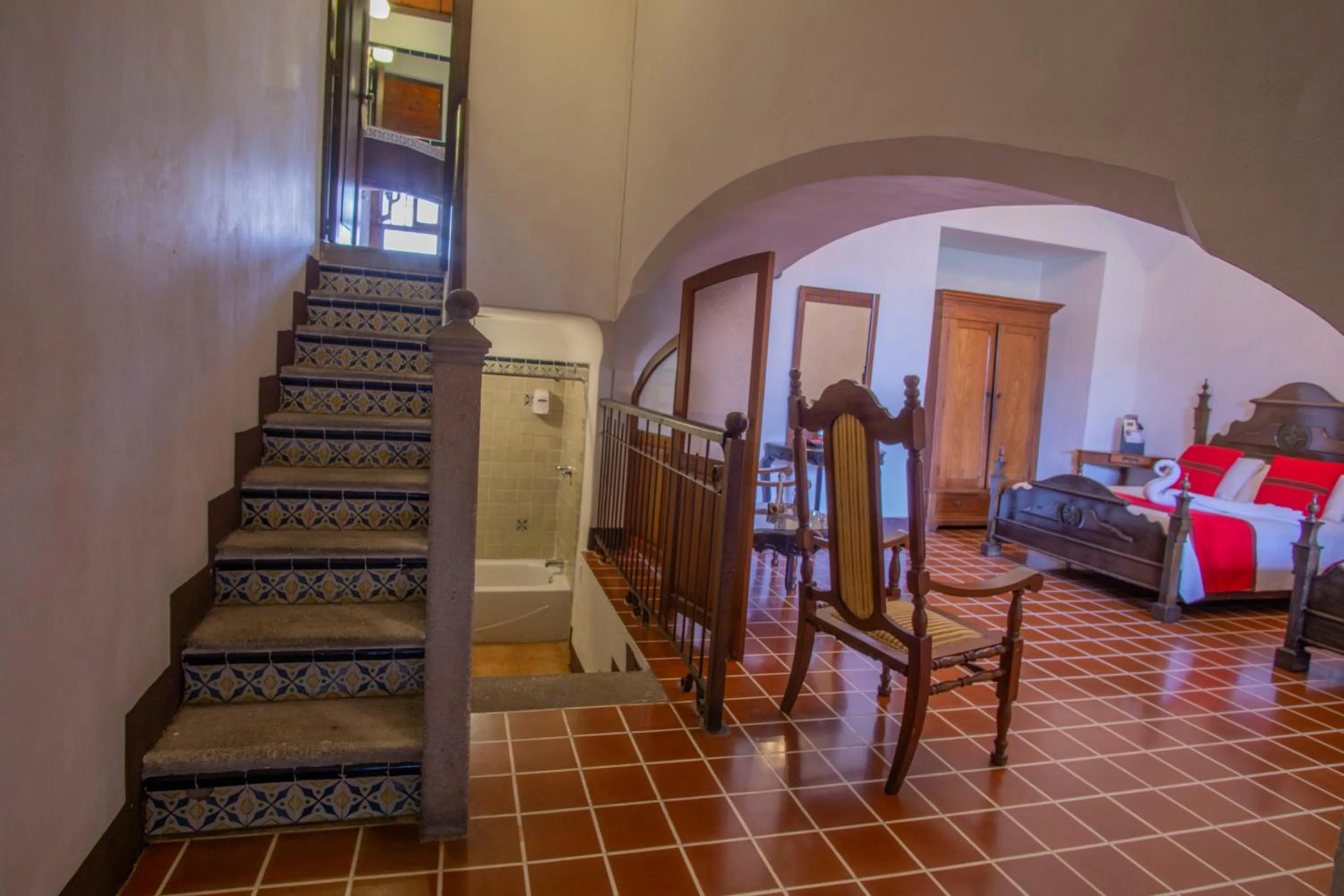 Bed in Hotel Posada de Don Rodrigo Antigua