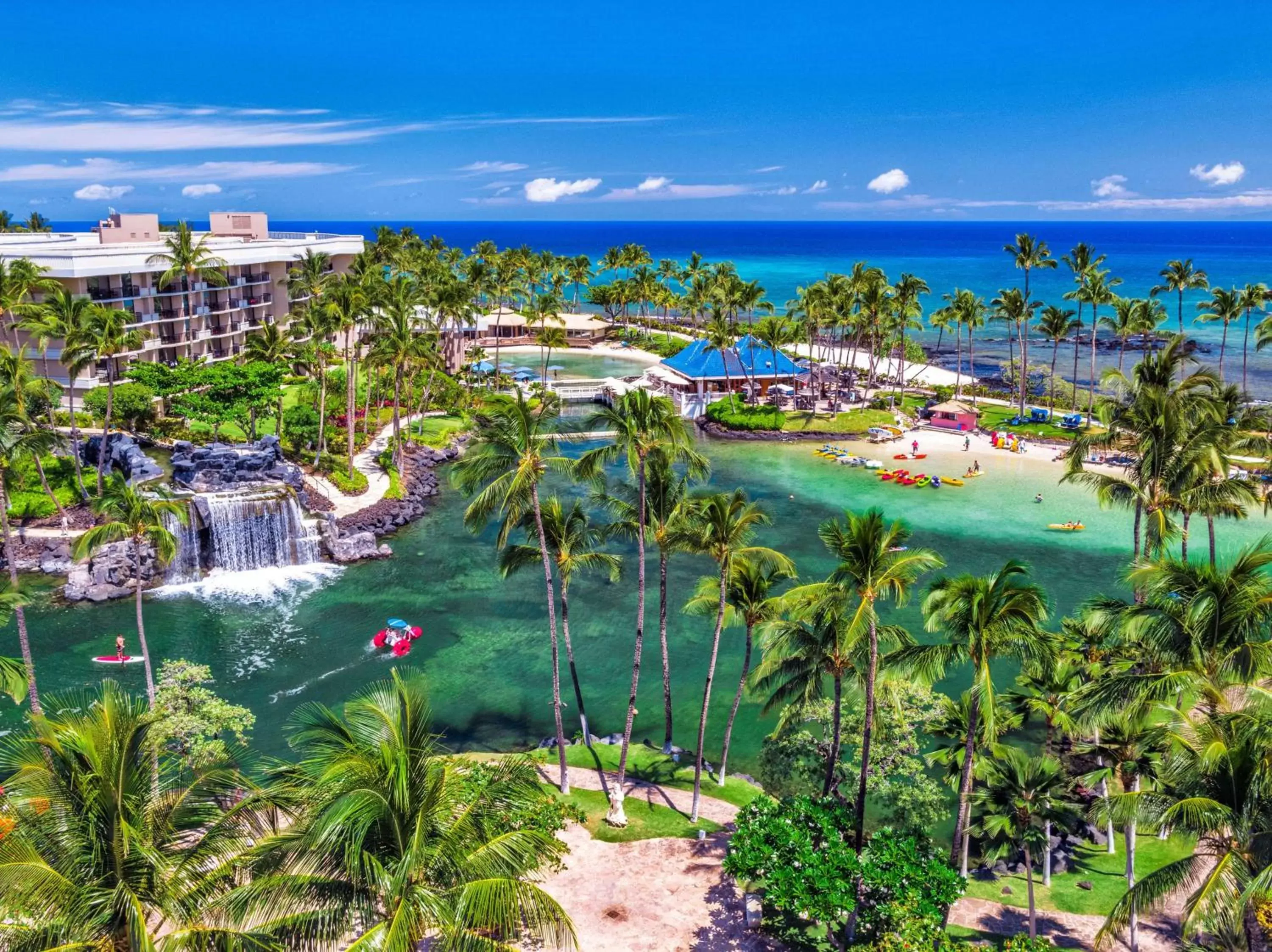 Pool view, Bird's-eye View in Hilton Waikoloa Village