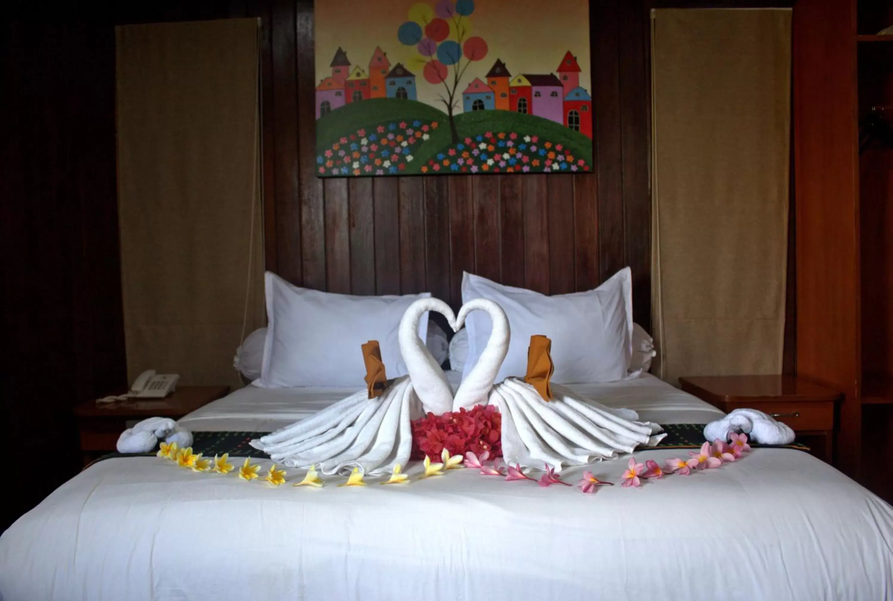 Bed in Exotic Komodo Hotel