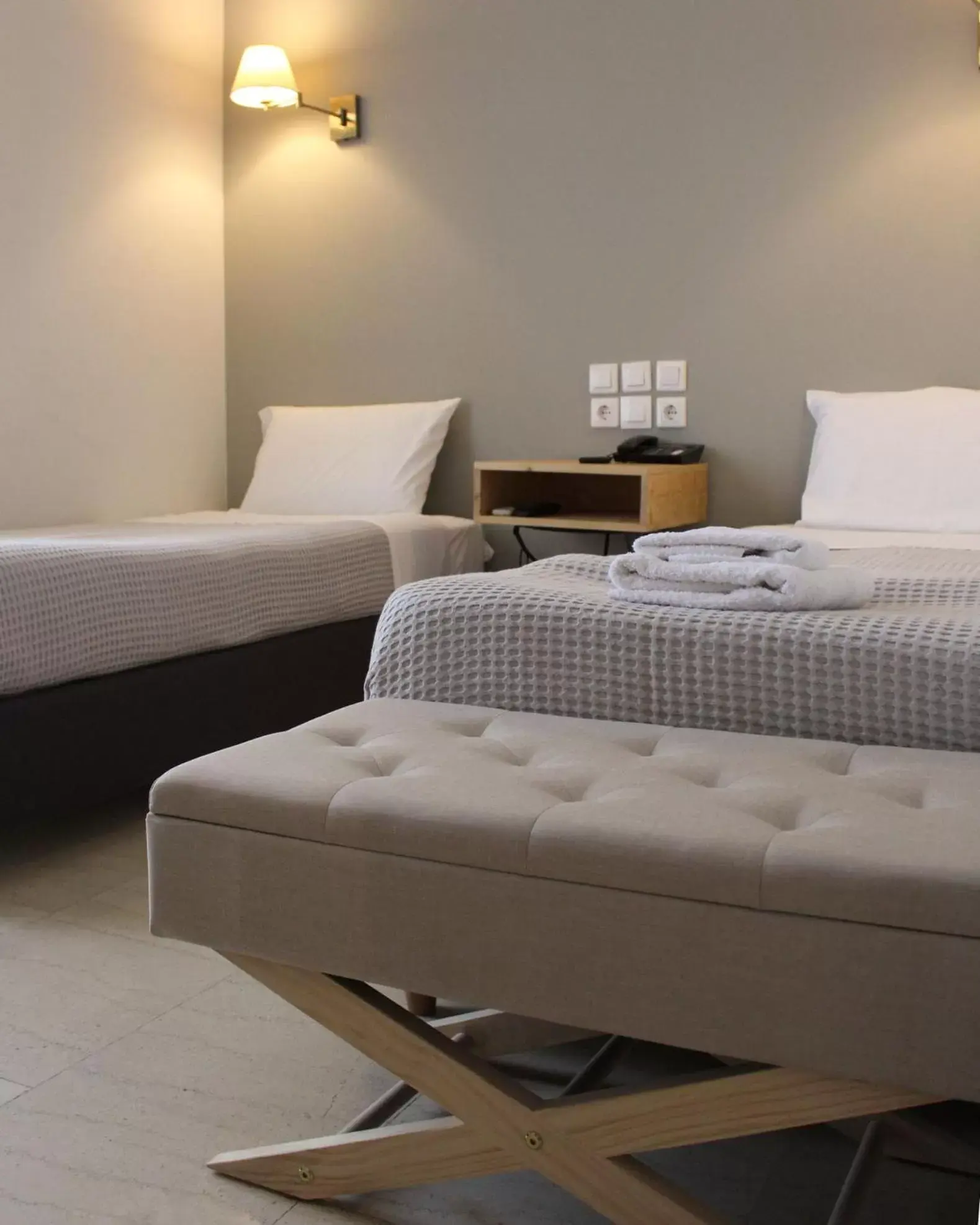 Bed in Messini Hotel