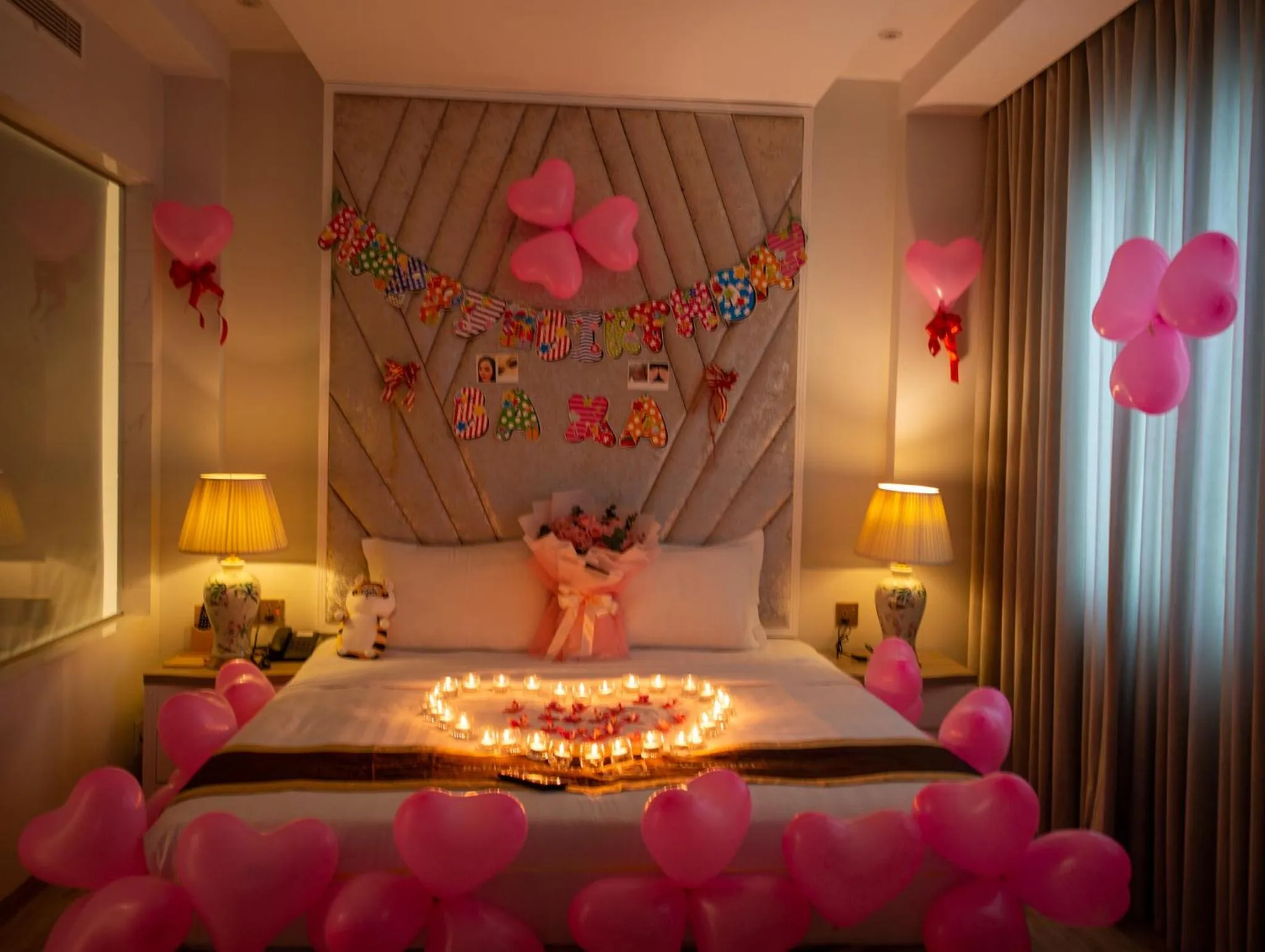 Decorative detail, Bed in BLUE DIAMOND 8B Hotel