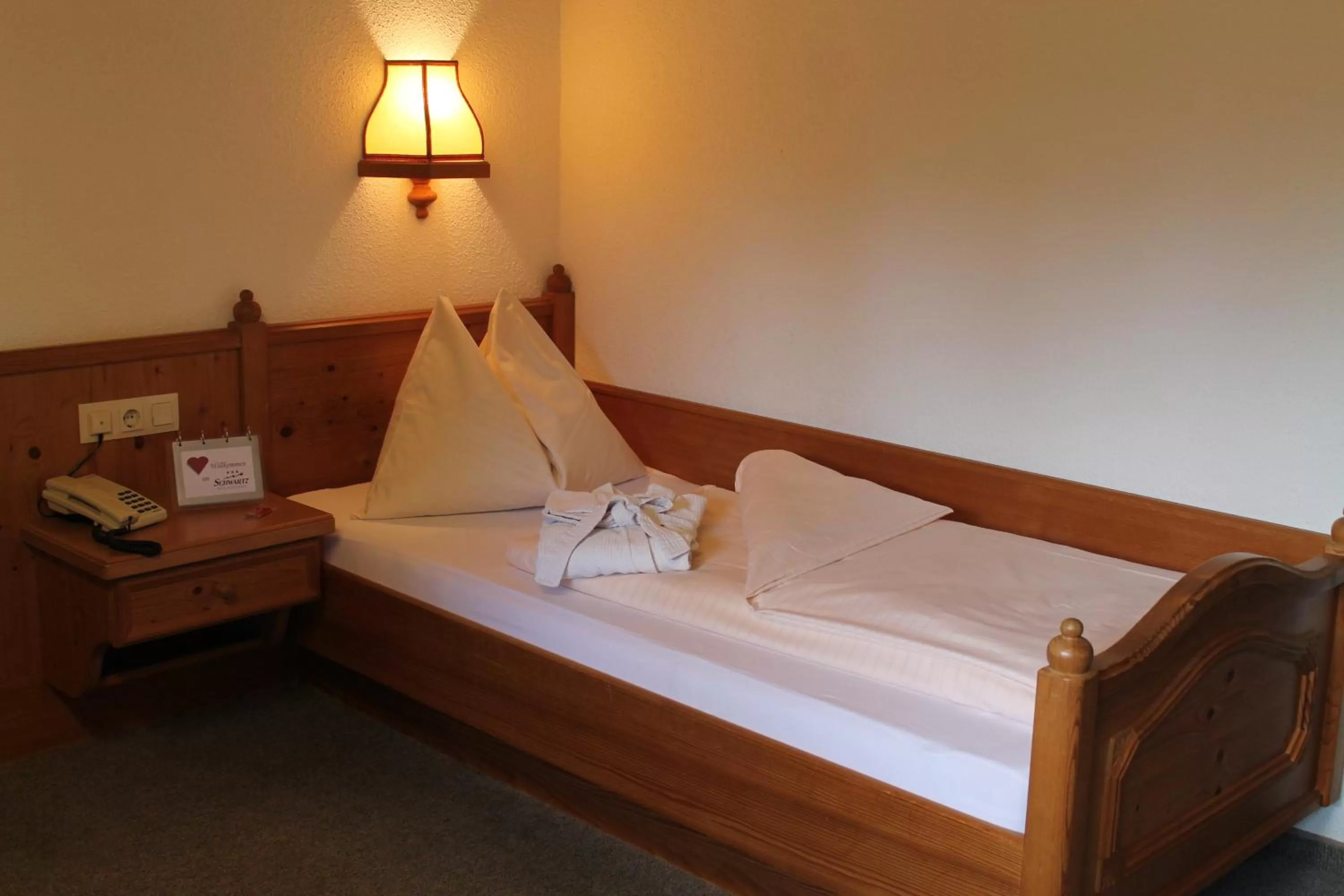 Bed in Hotel Restaurant Schwartz