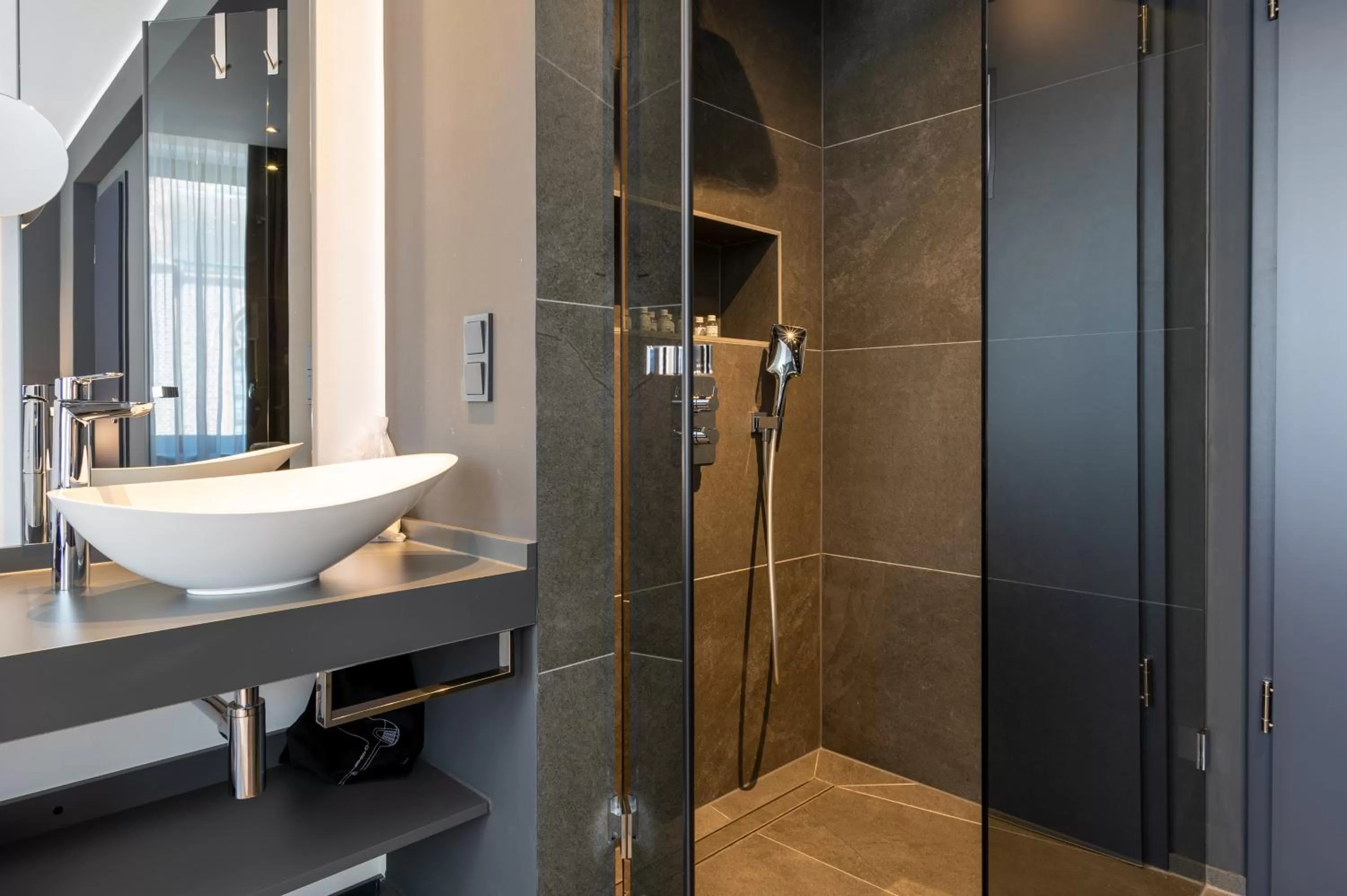 Shower in Sellmann´s Boutique Hotel