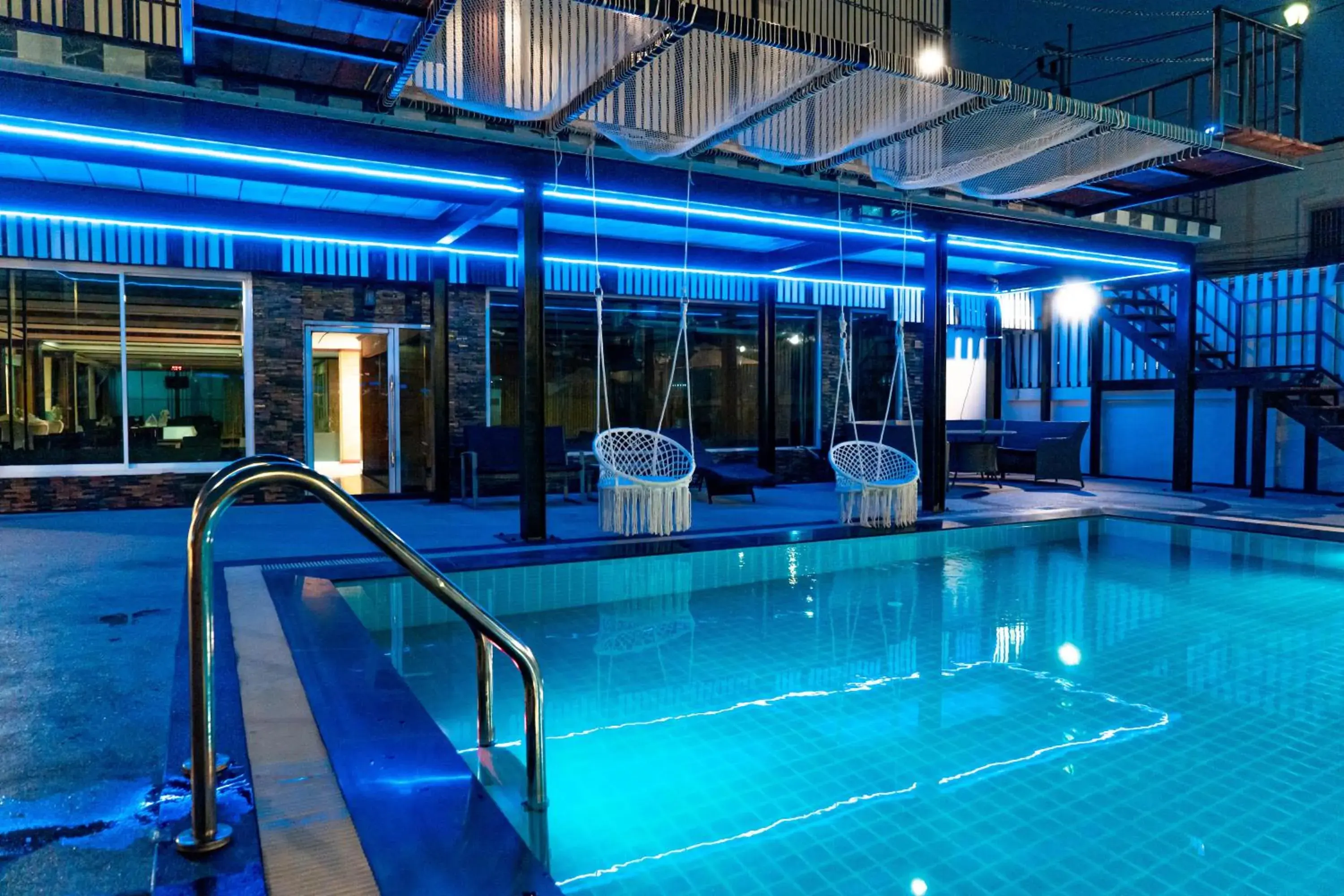 Night, Swimming Pool in Blue Sky Residence Airport