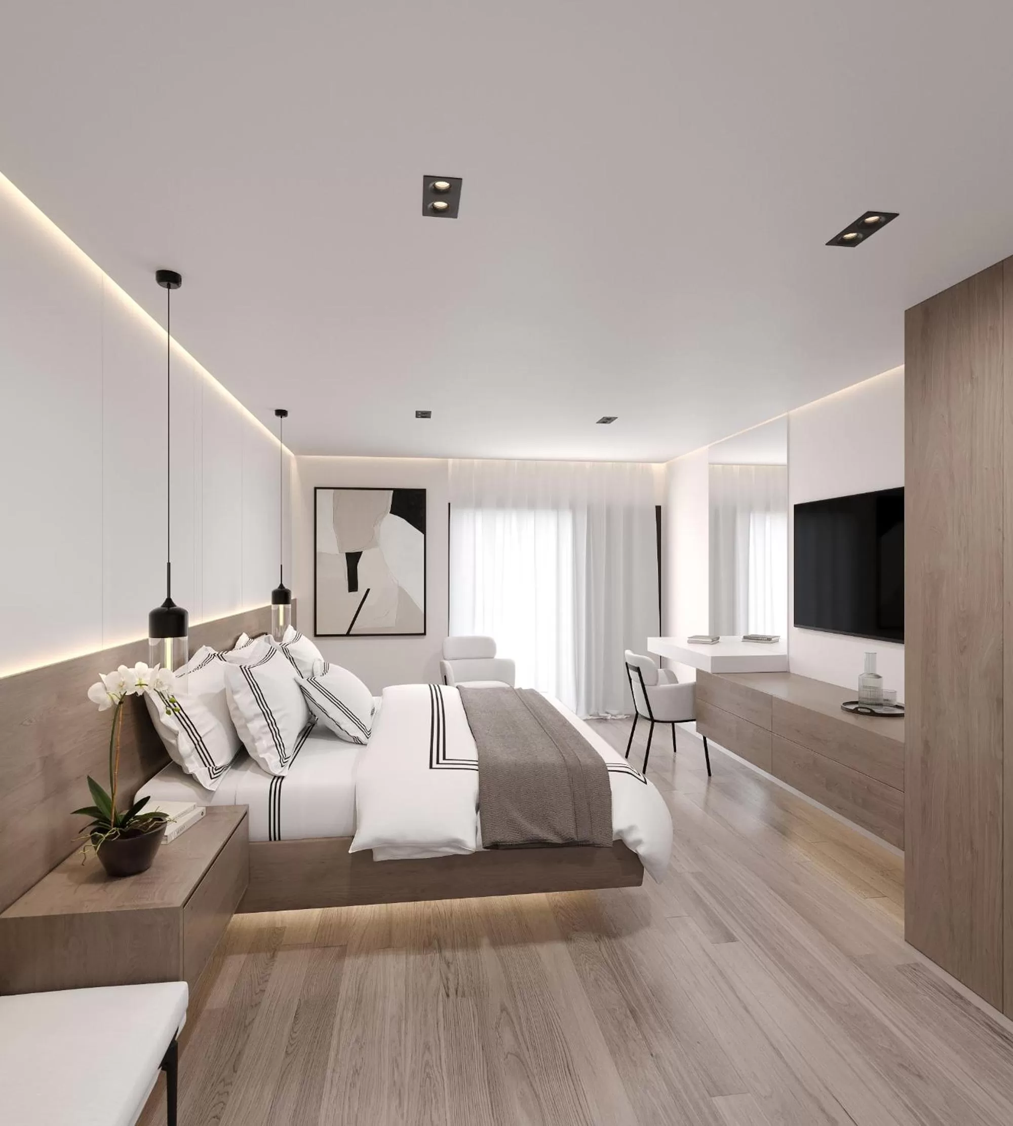 Bed in the Vietta Hotel