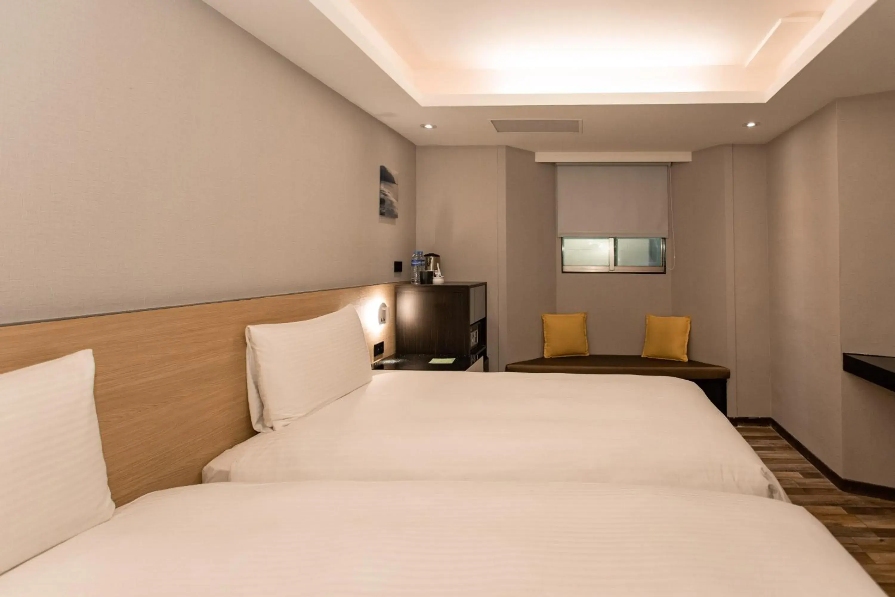 Bed in Hub Hotel Tucheng