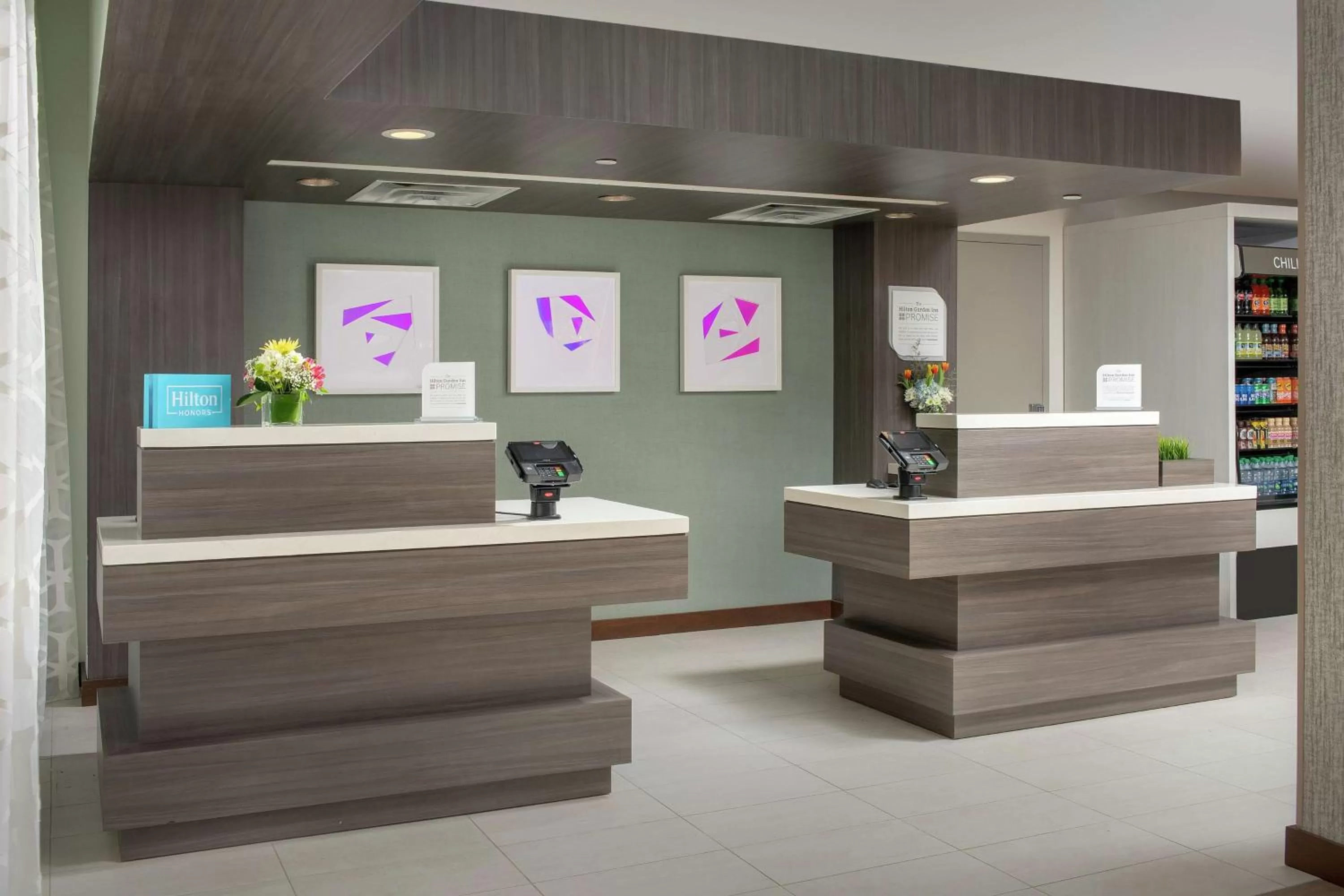 Lobby or reception in Hilton Garden Inn Miami Brickell South