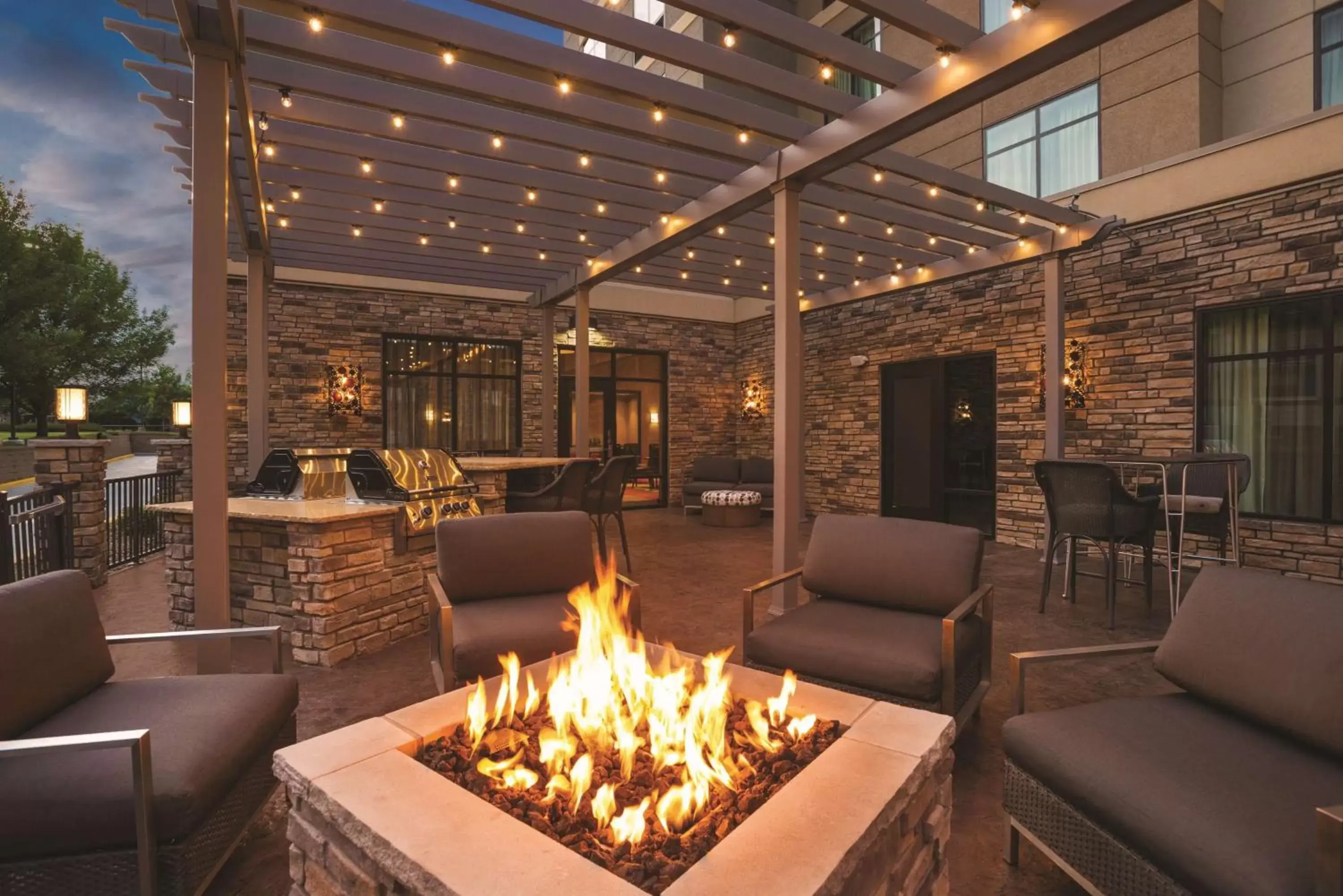 Patio in Homewood Suites by Hilton Ankeny