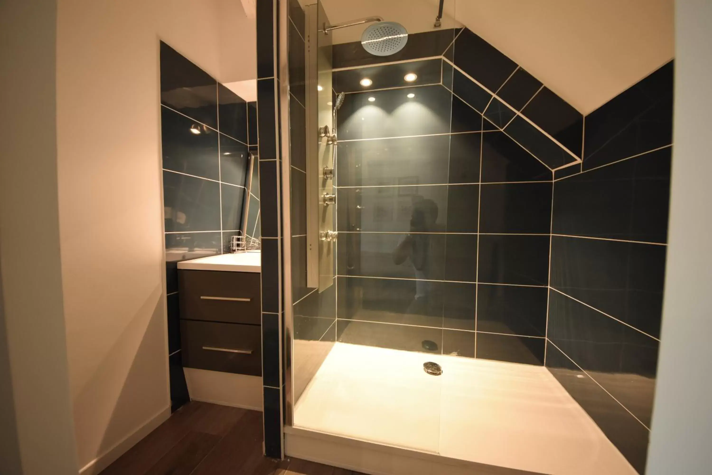 Shower, Bathroom in Chambres d'Hotes Lorengrain