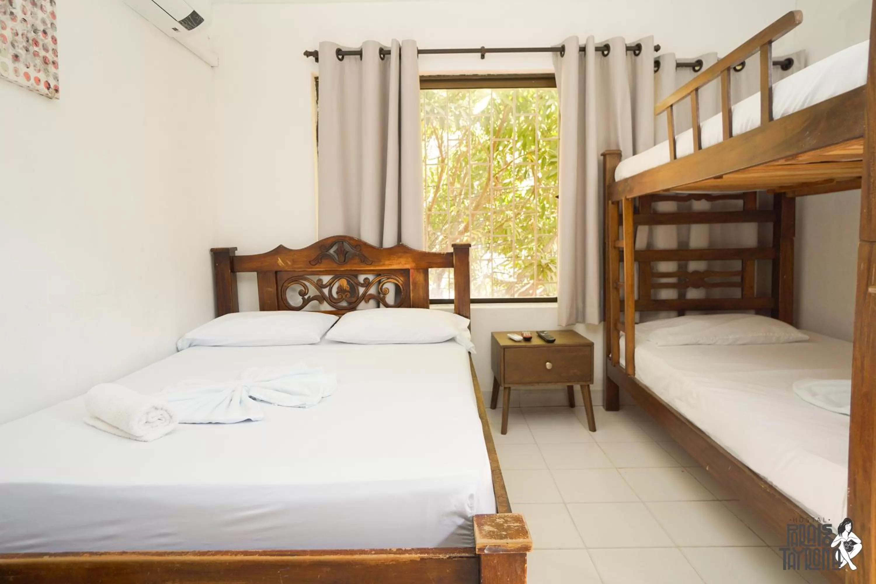 Bed in Hostal Paraiso Tayrona