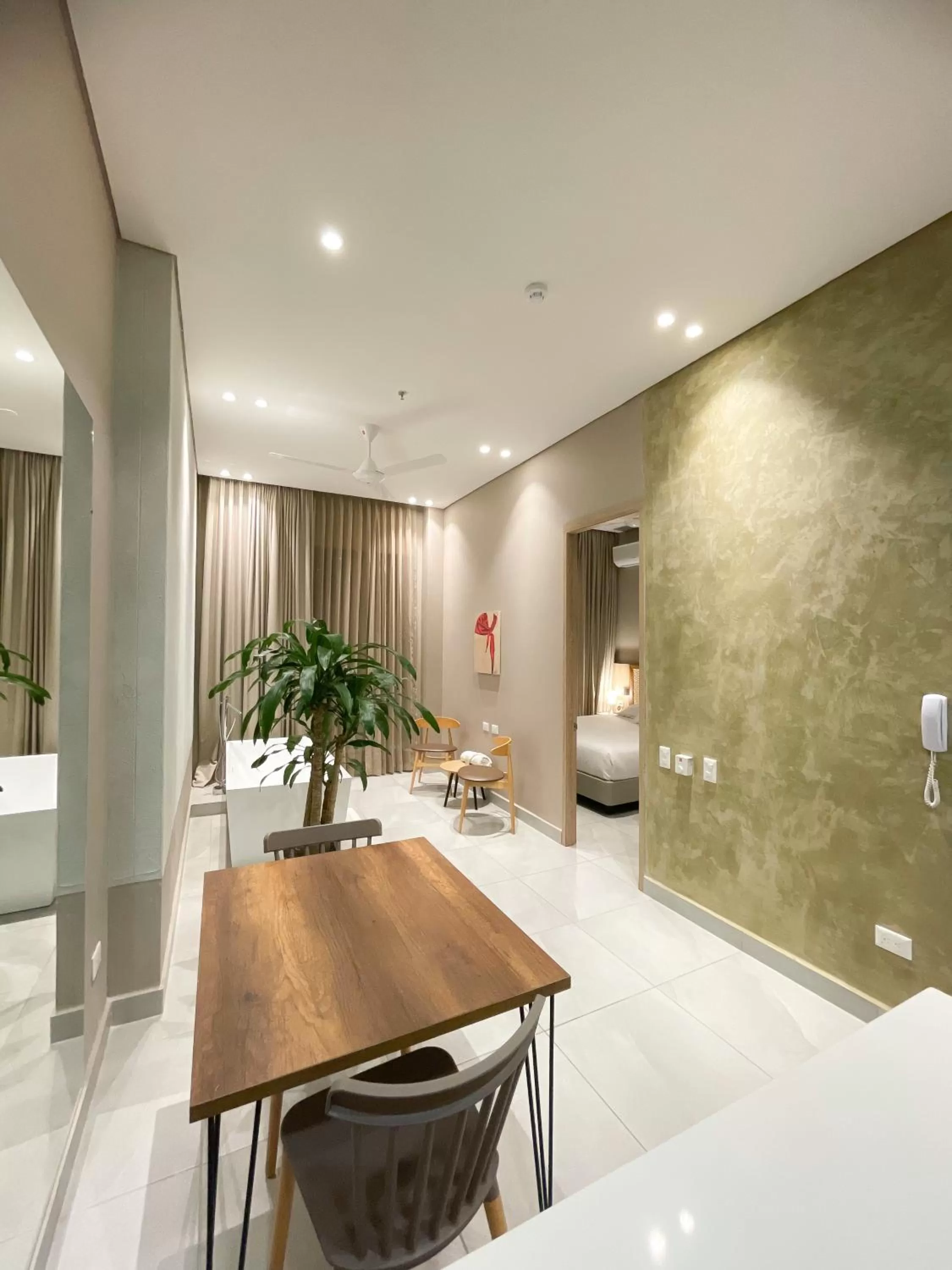 Living room, Bed in FR Hotel