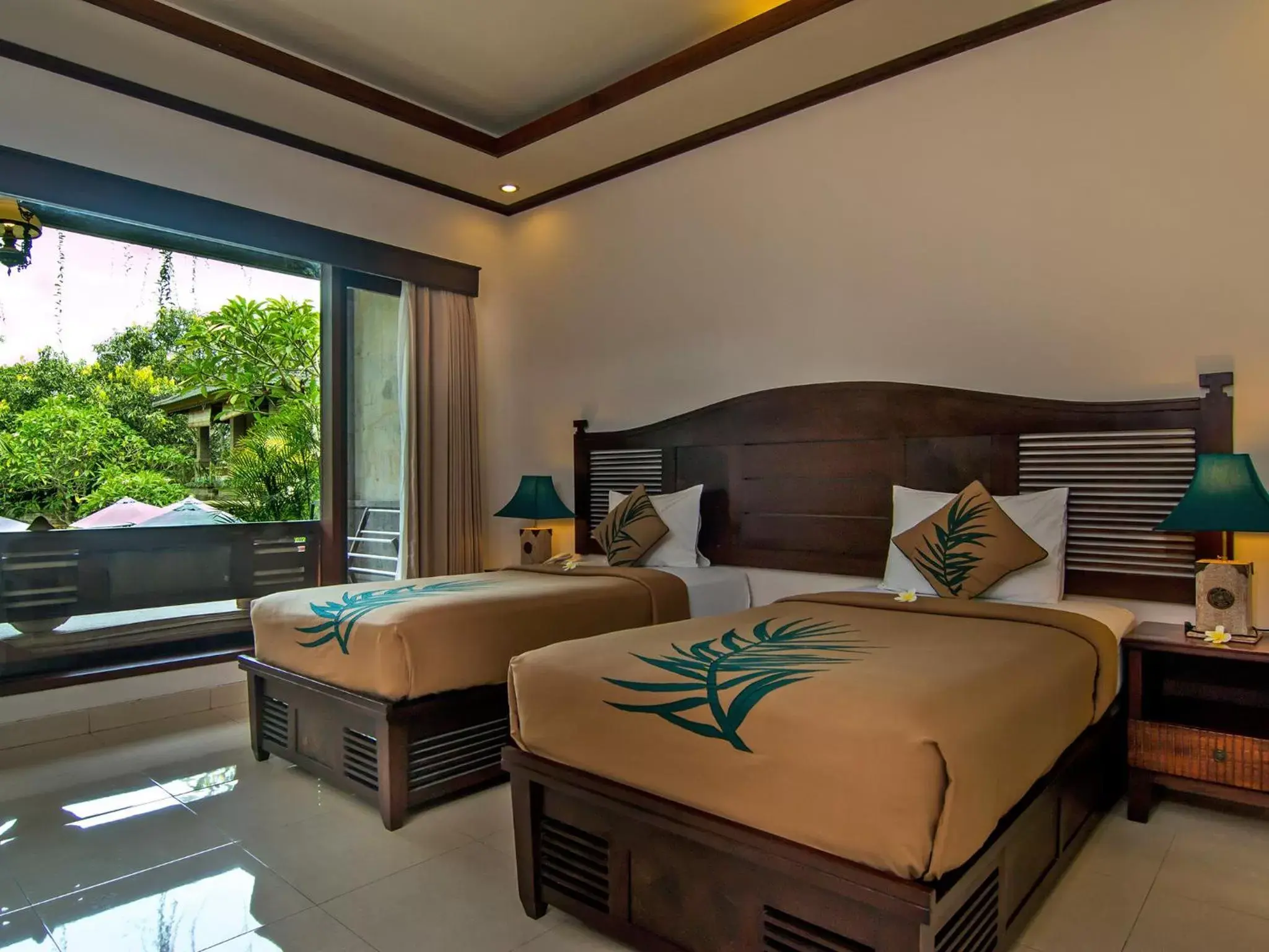 Bed in De Munut Balinese Resort