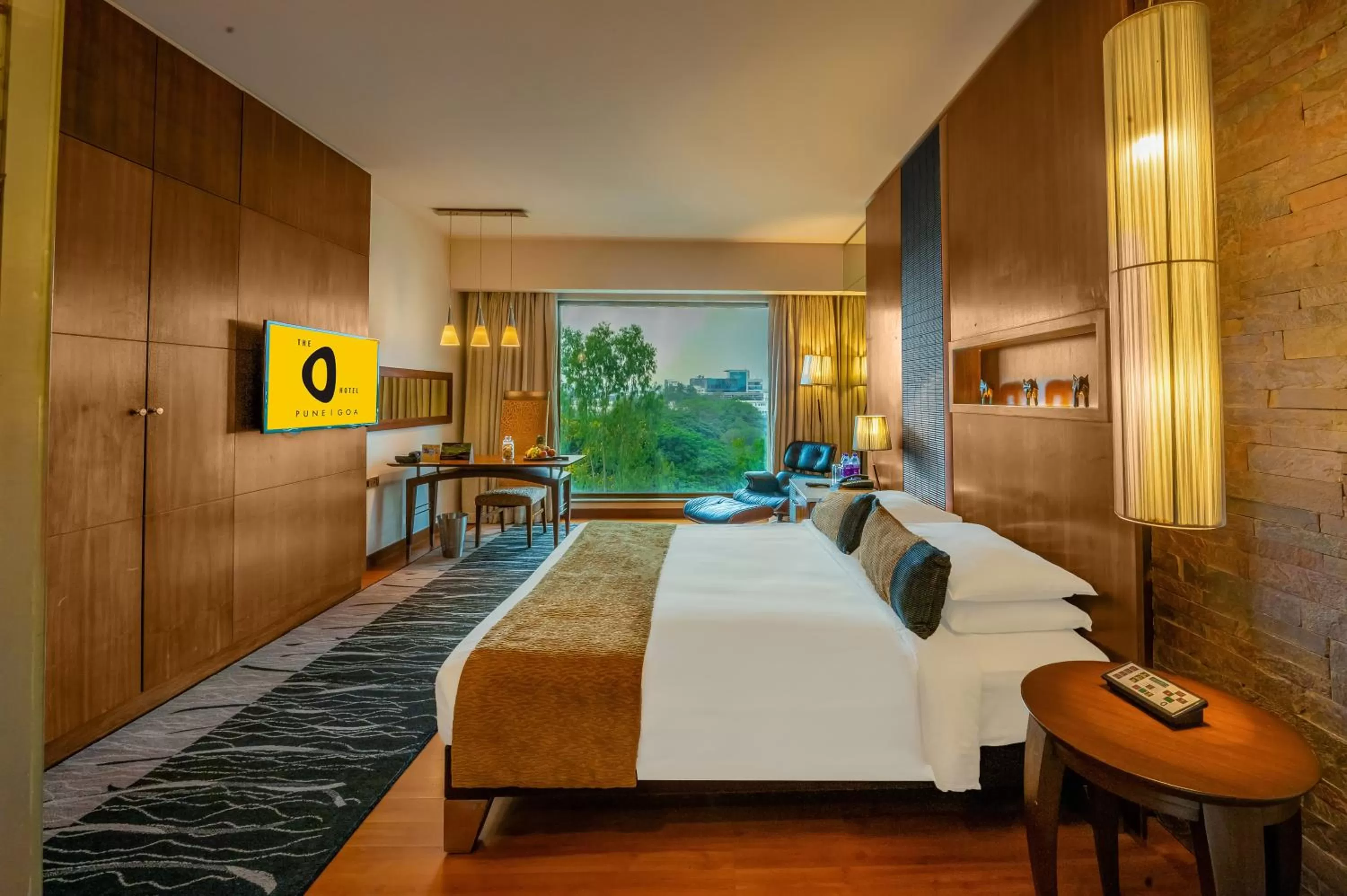 Living room, Bed in O Hotel Pune