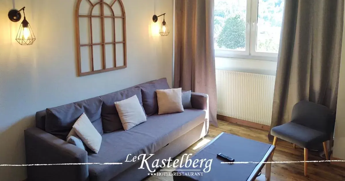 Living room, Seating Area in Hôtel Restaurant Le Kastelberg, The Originals Boutique