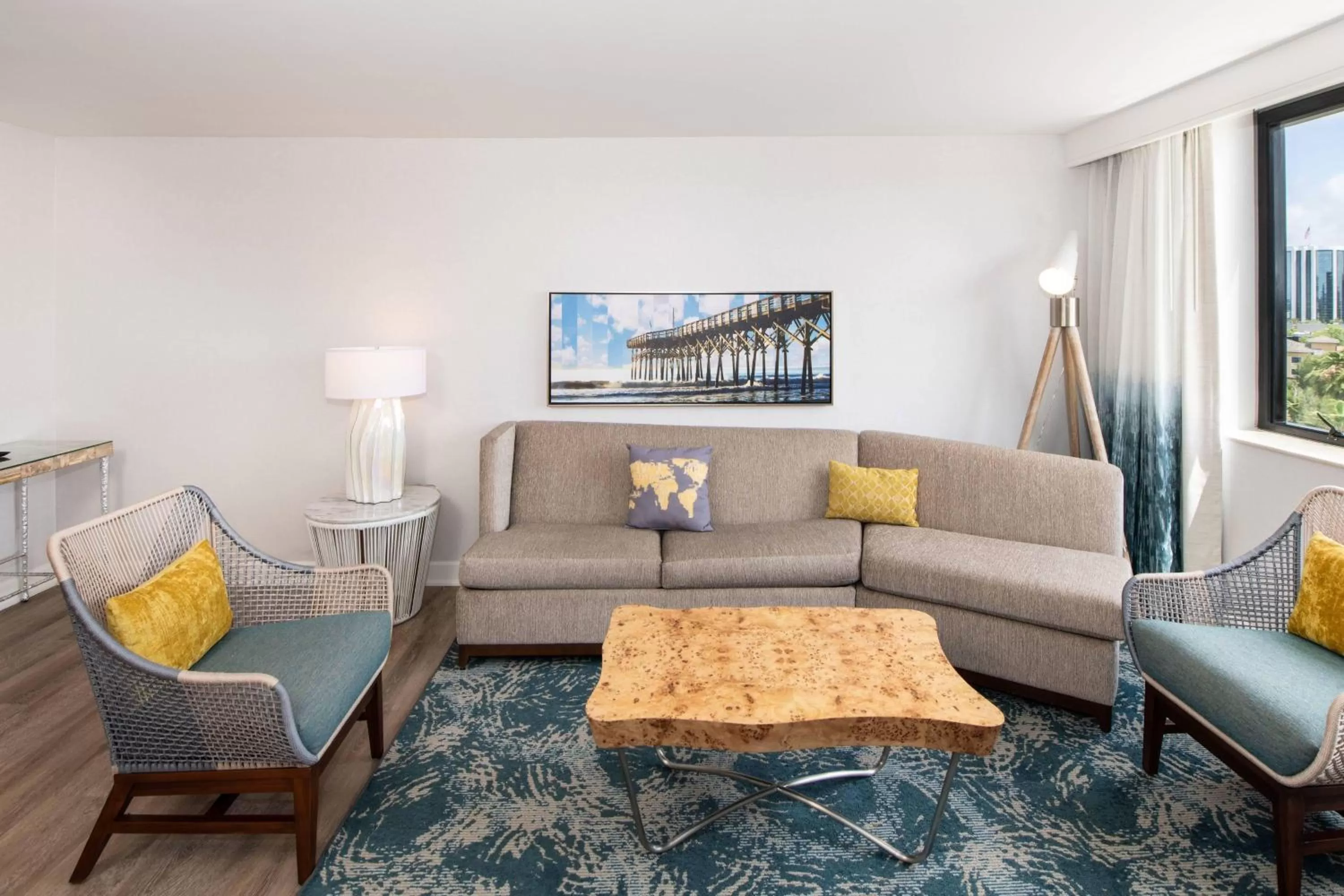 Executive Suite with Sofa Bed and Balcony in Renaissance Newport Beach Hotel