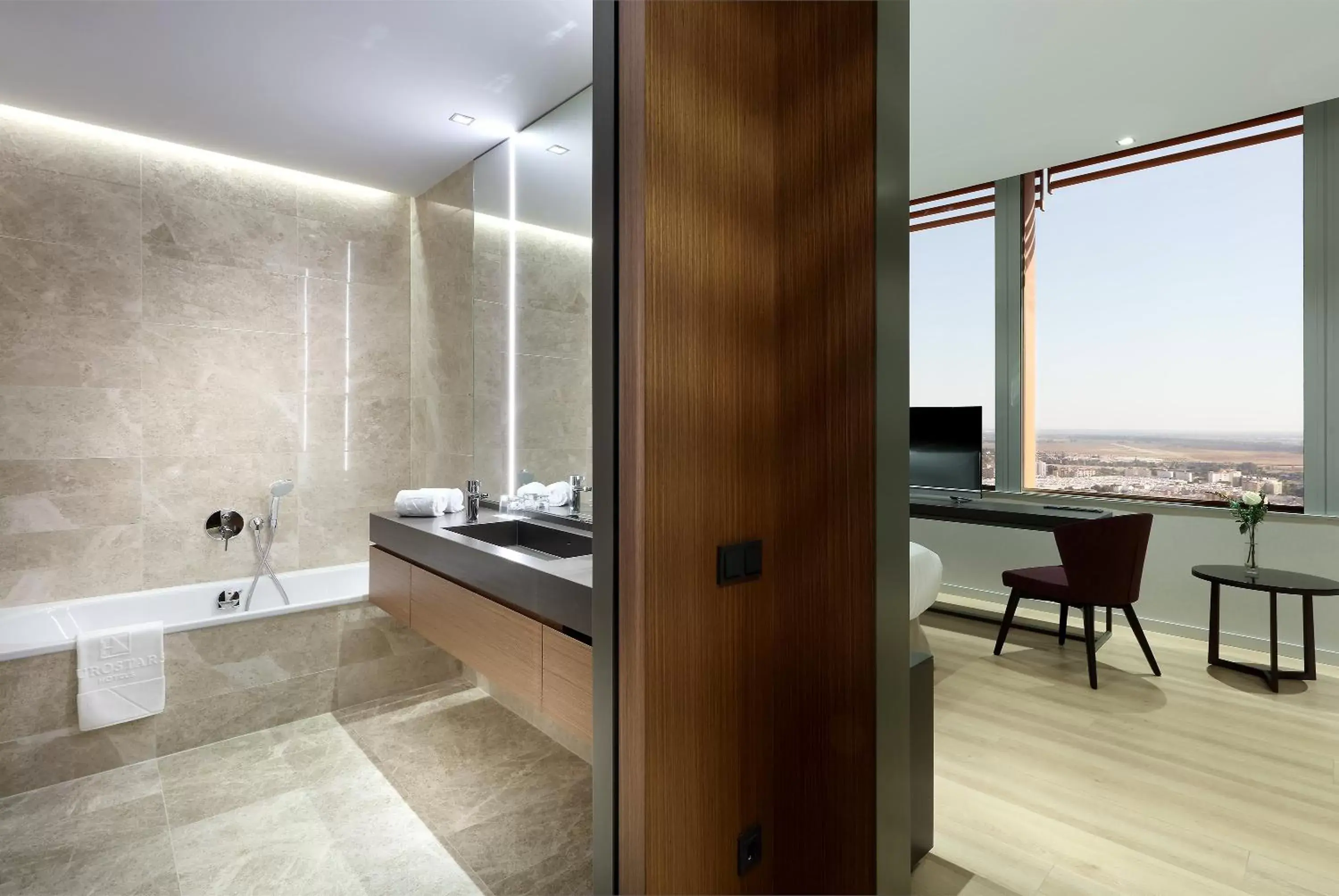 Shower, Bathroom in Eurostars Torre Sevilla