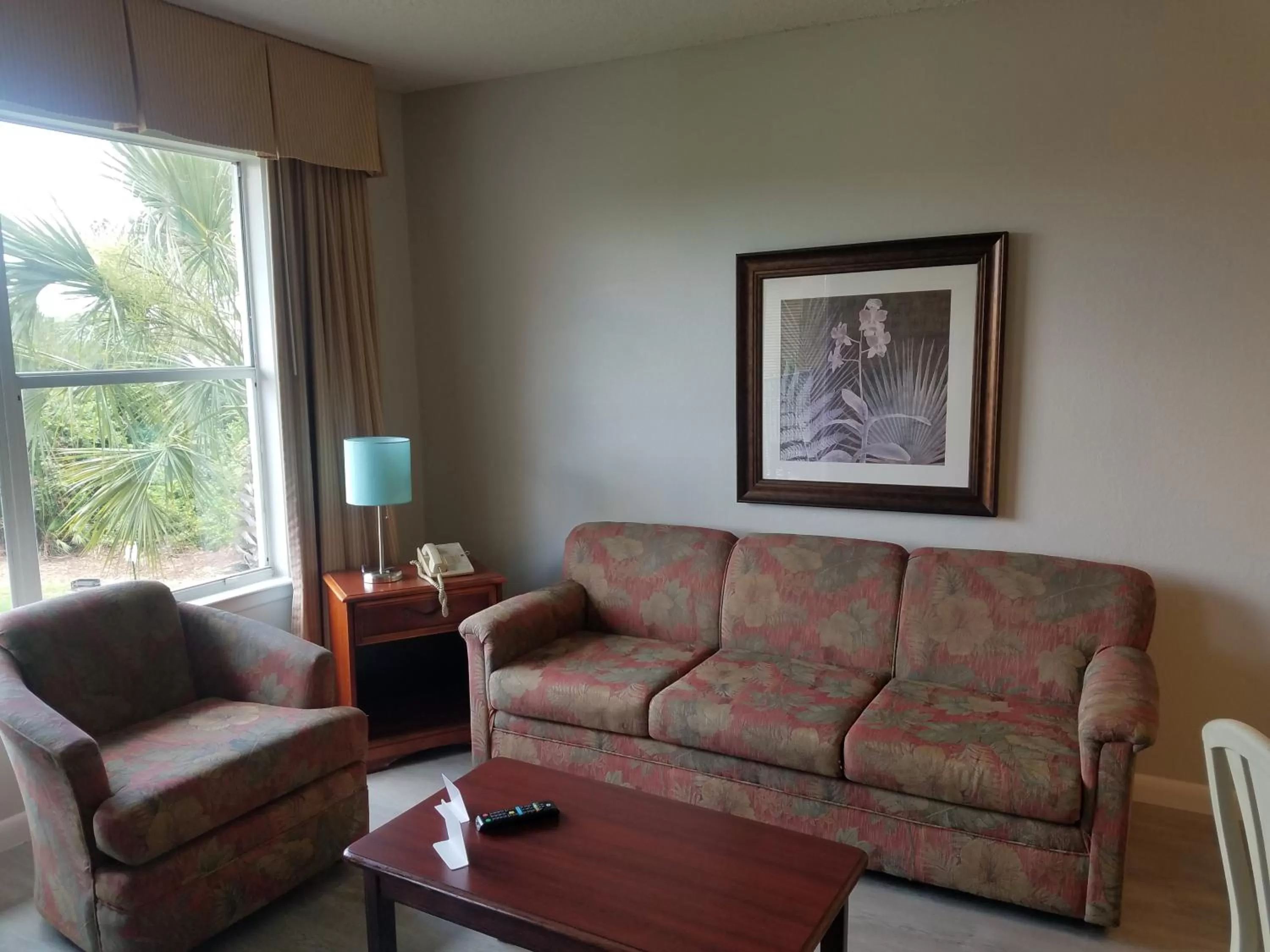 Living room in Parc Corniche Condominium Suites