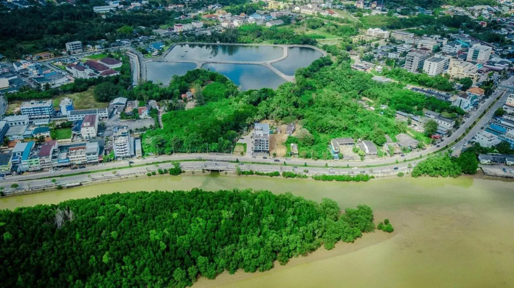 Bird's eye view, Bird's-eye View in River Front Krabi Hotel