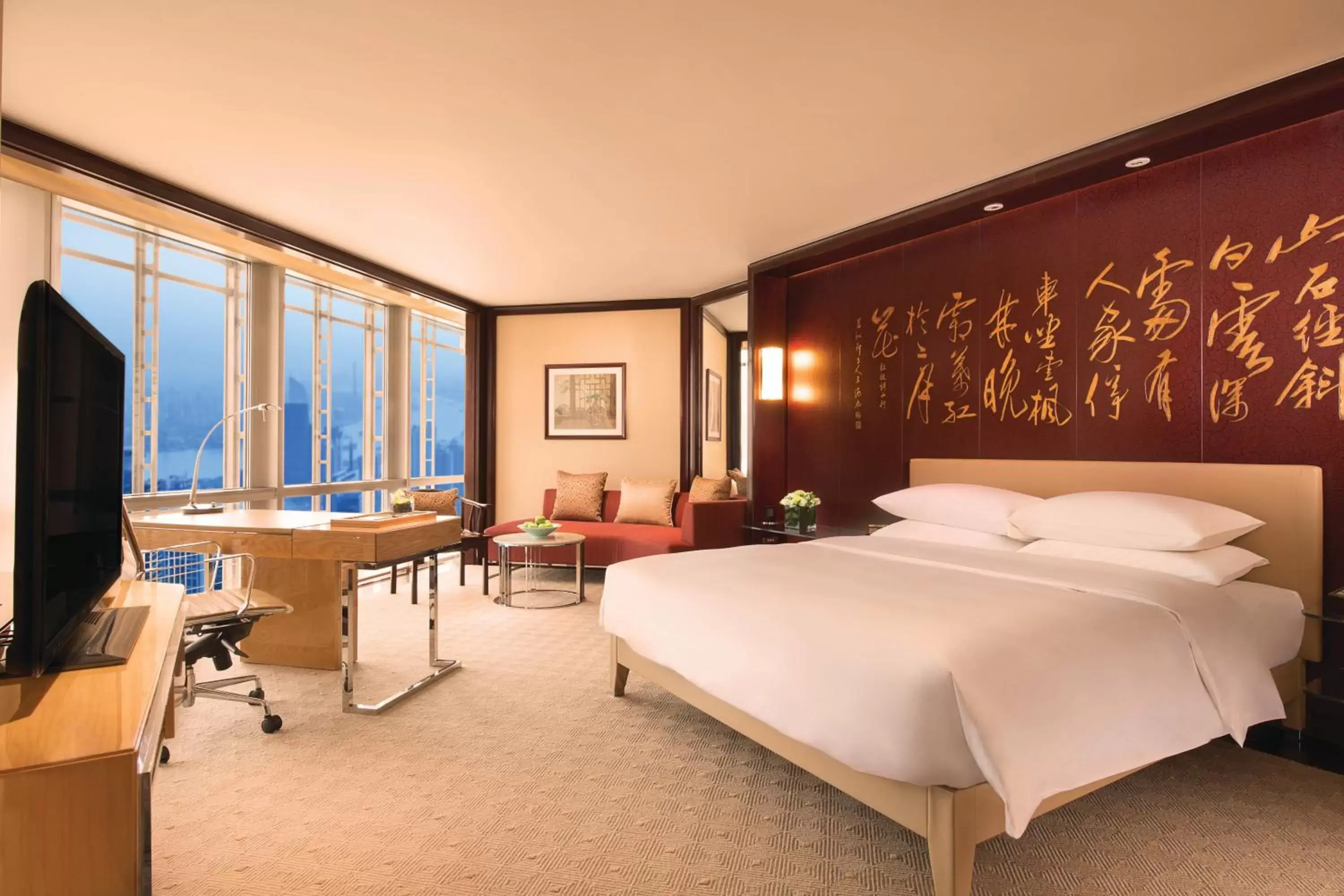 Bed in Grand Hyatt Shanghai