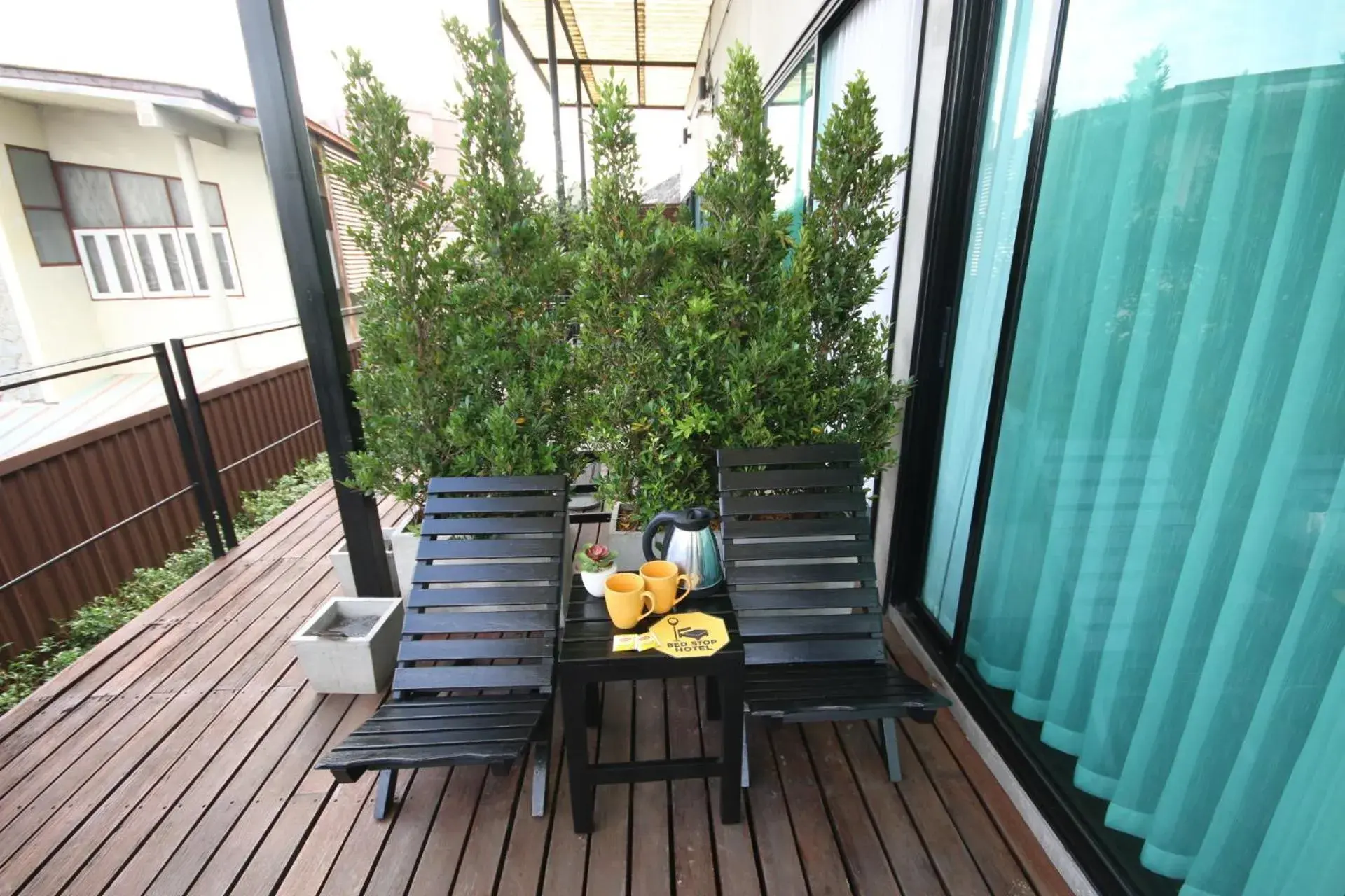 Balcony/Terrace in BED STOP Hotel Chiangmai