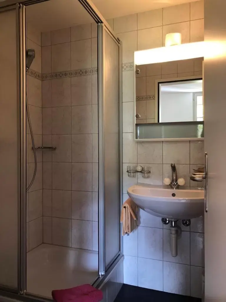 Bathroom in Hotel Krone Budget