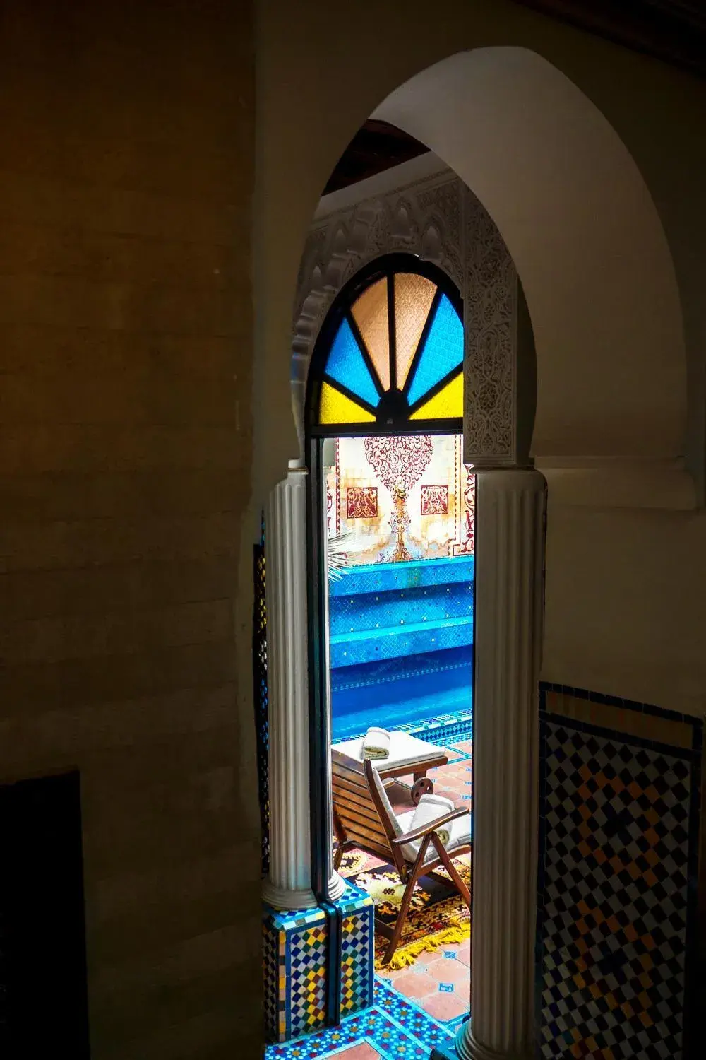 Decorative detail in Riad 58 Blu