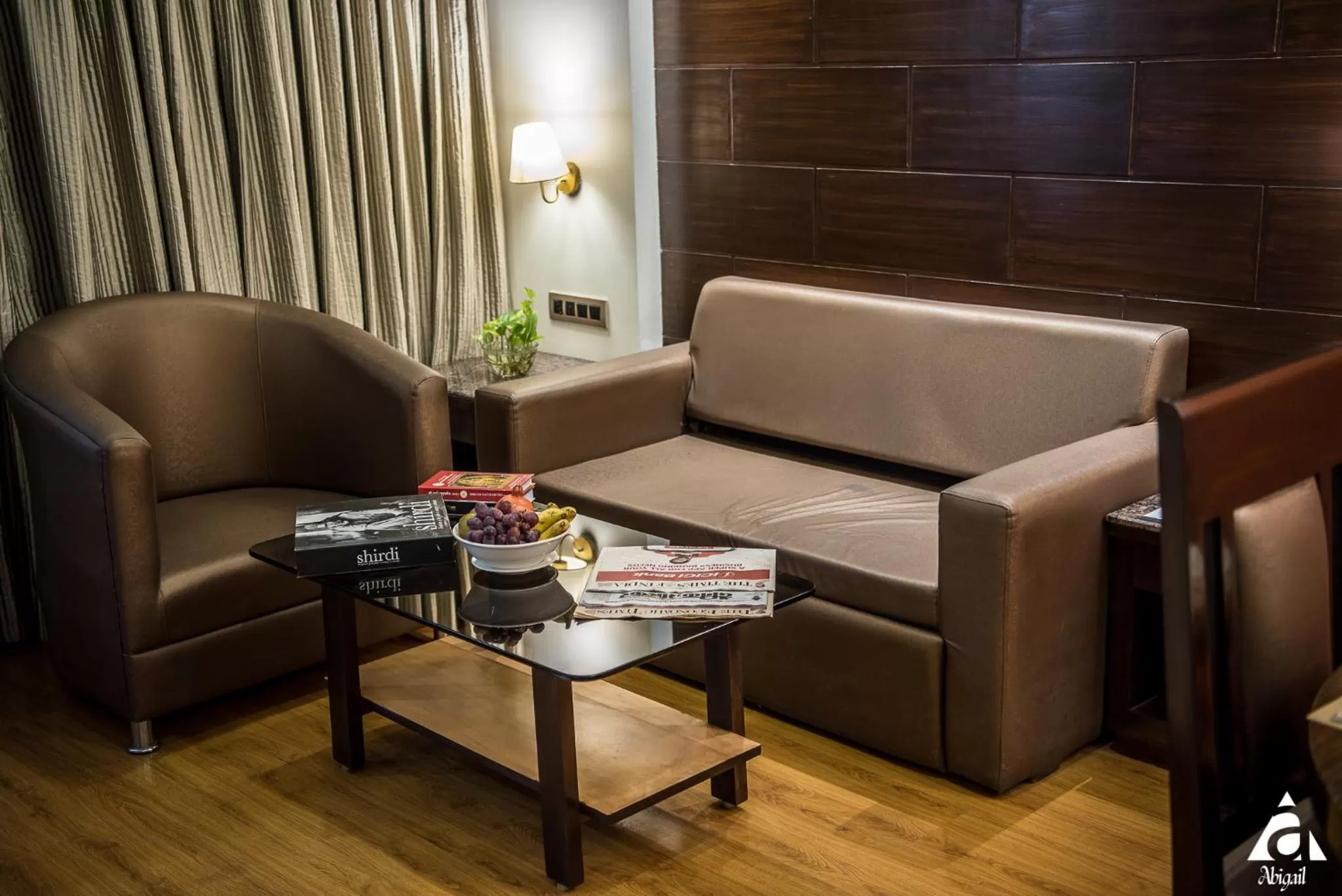 Seating area in Hotel Abigail Goradia's