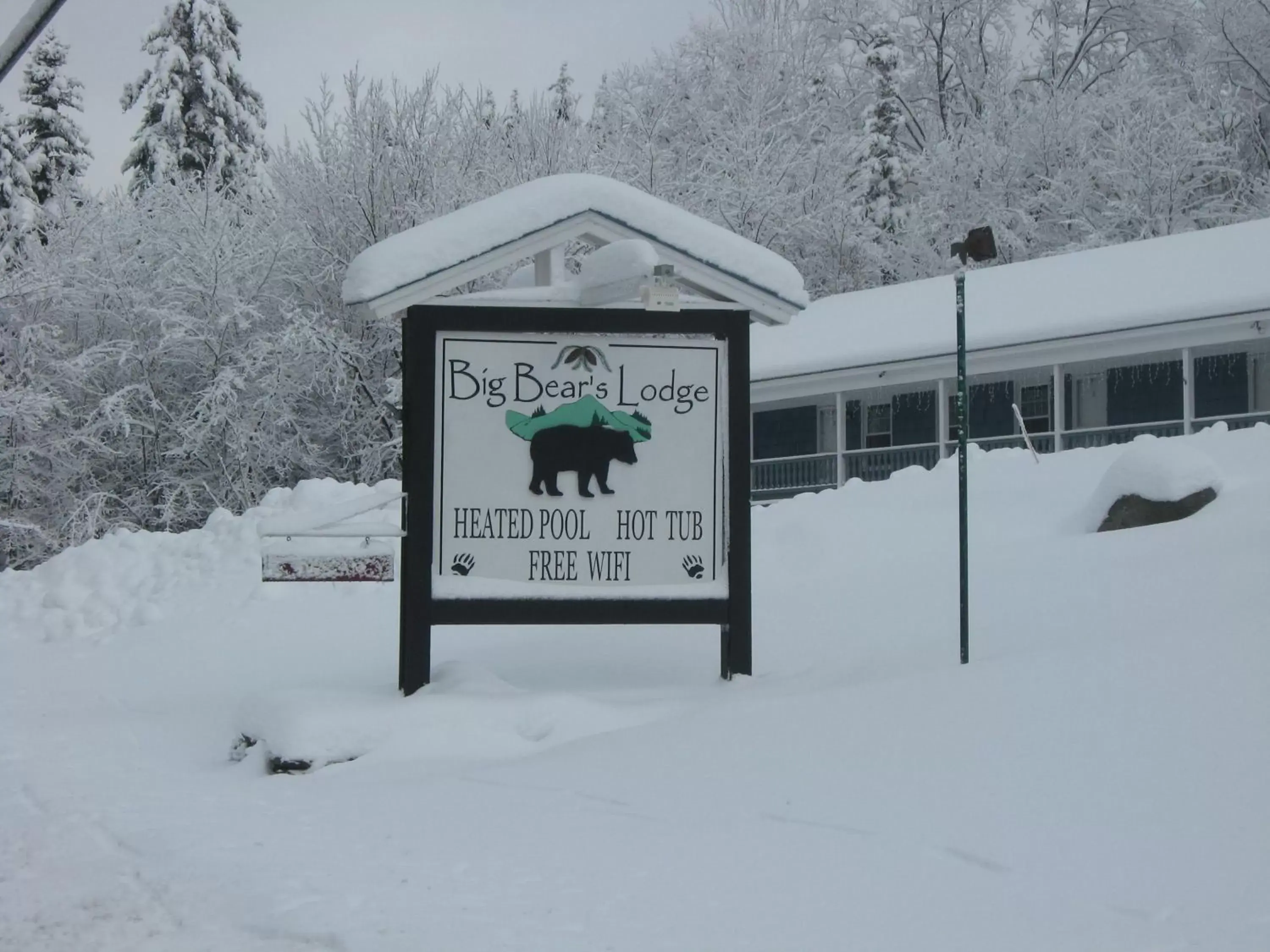 Property logo or sign, Winter in Big Bears Lodge