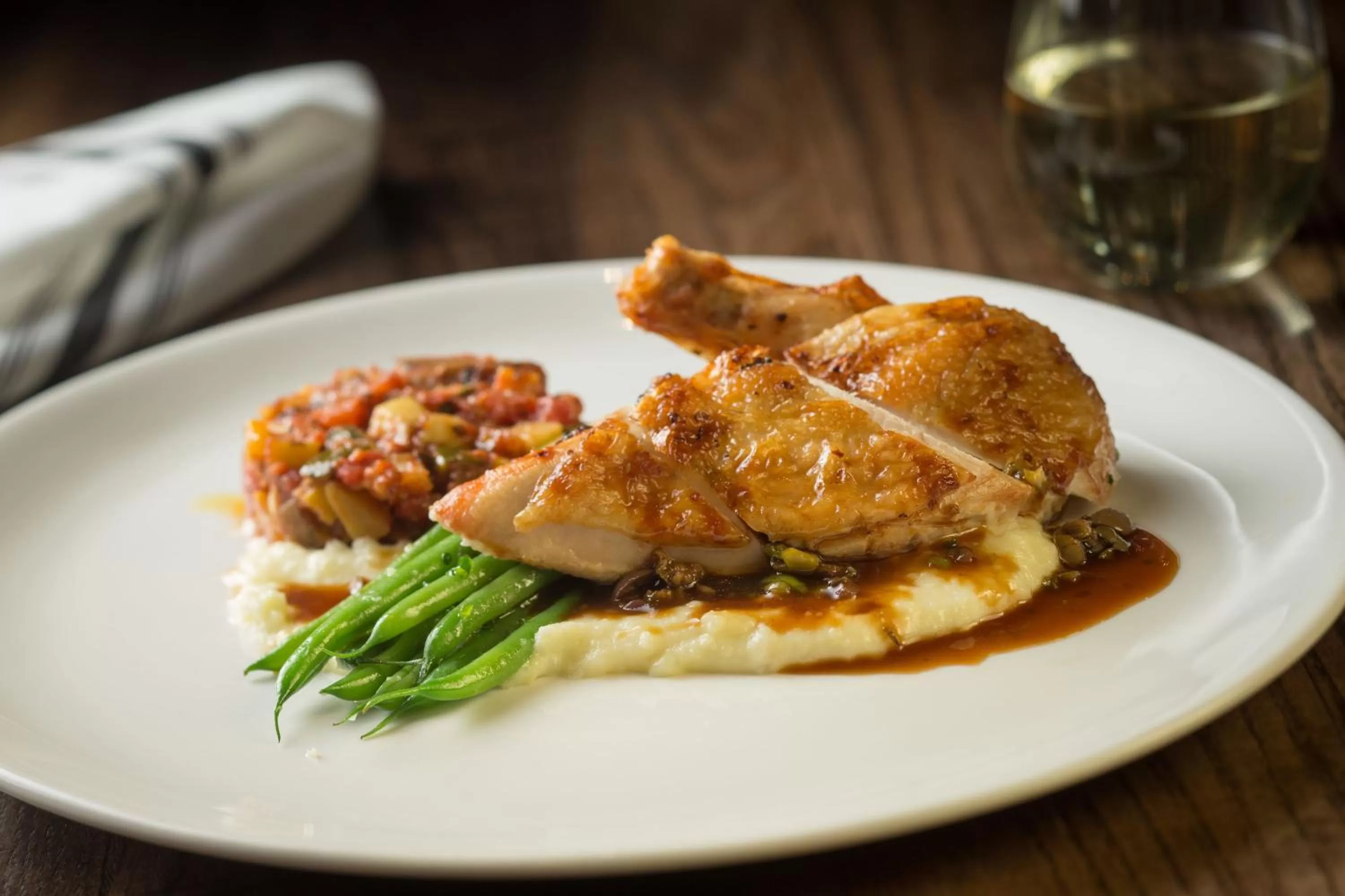Food close-up in Riverhouse Lodge