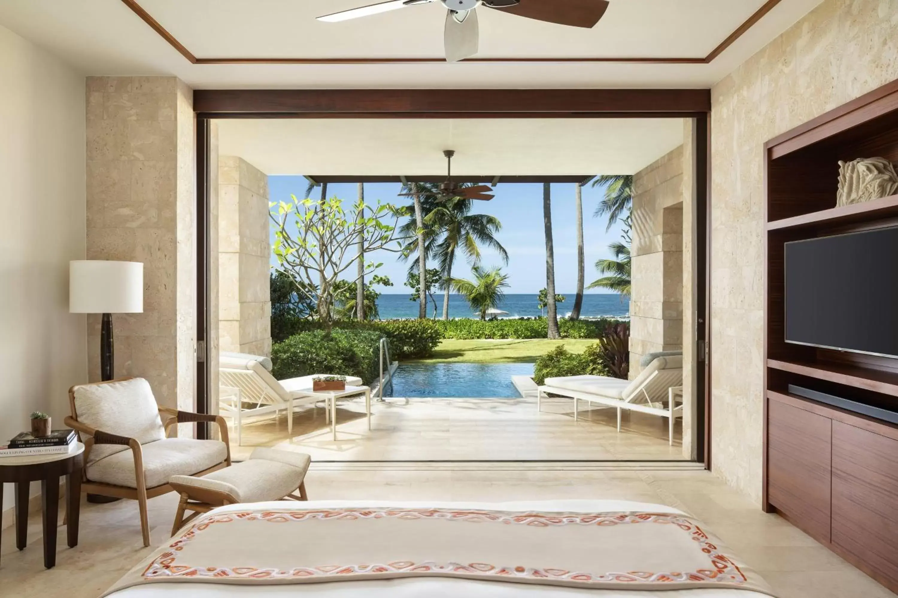 Bedroom, Pool View in Dorado Beach, a Ritz-Carlton Reserve