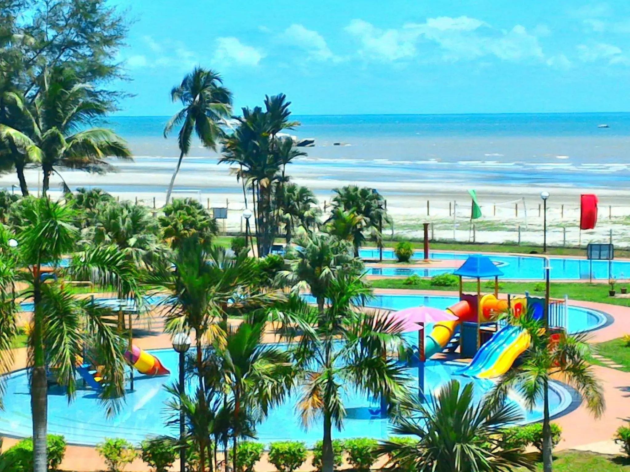 Beach, Pool View in De Rhu Beach Resort